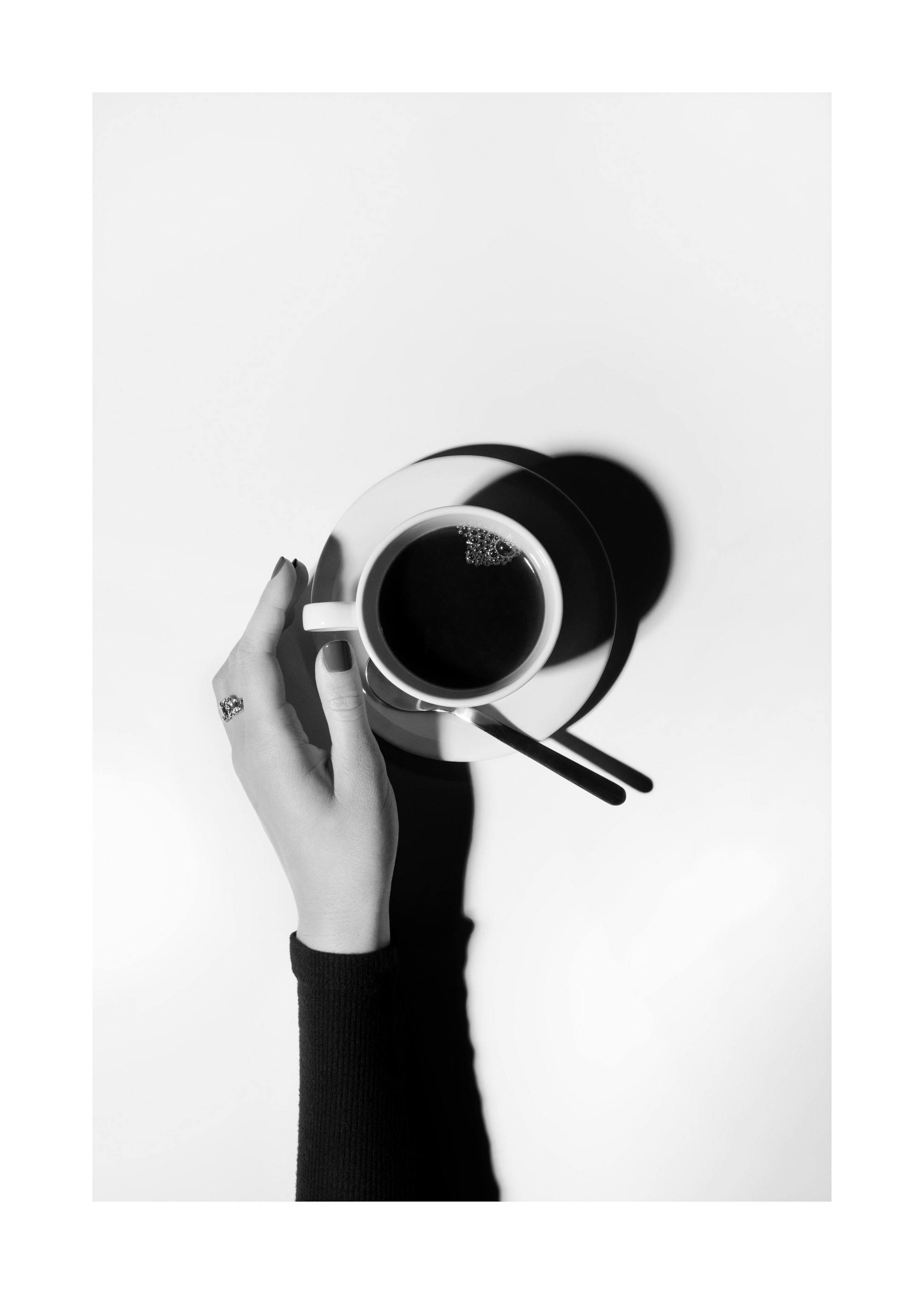 Black and White Coffee Affiche 0