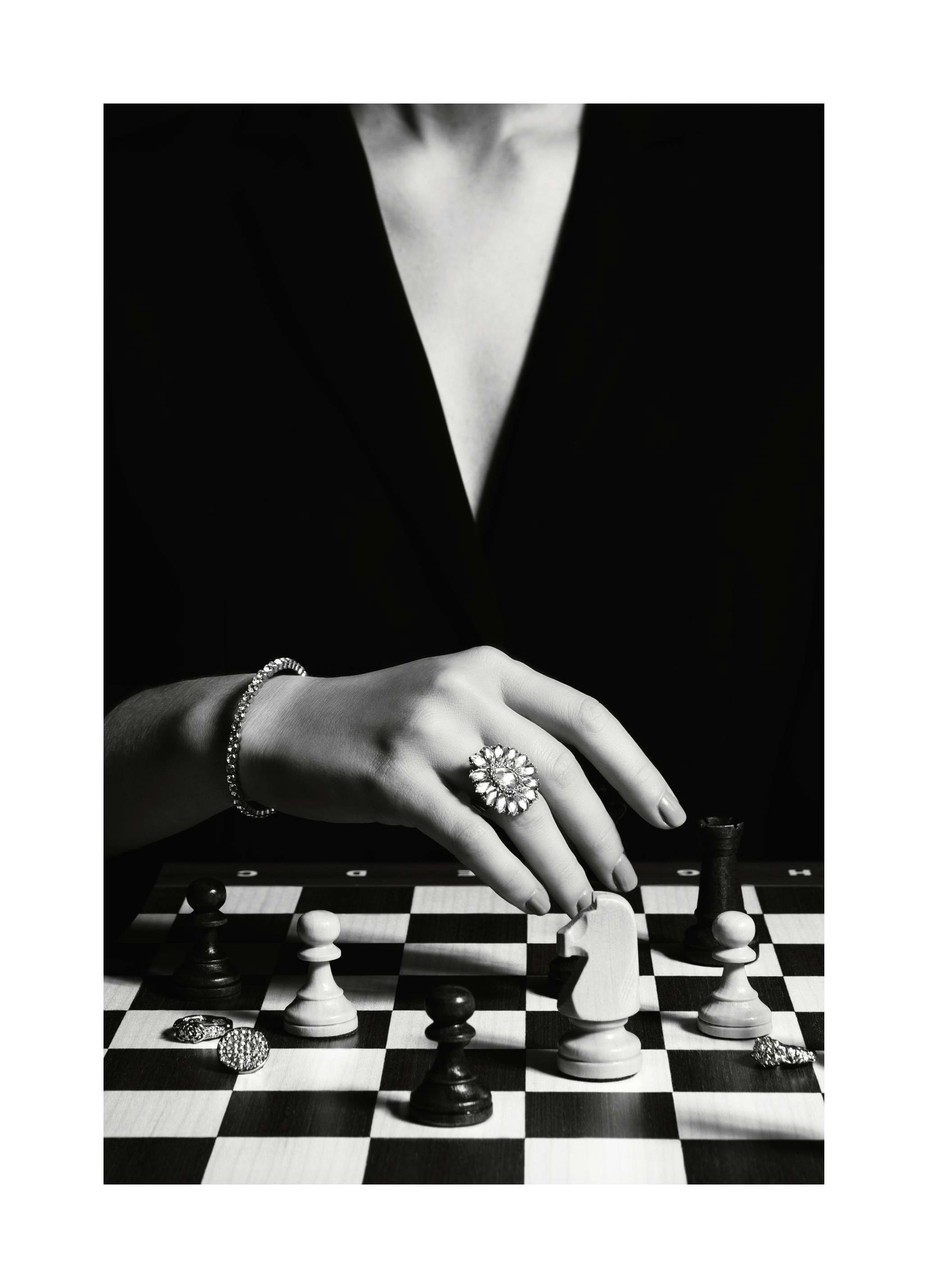 Playing Chess Print (30x40 cm)