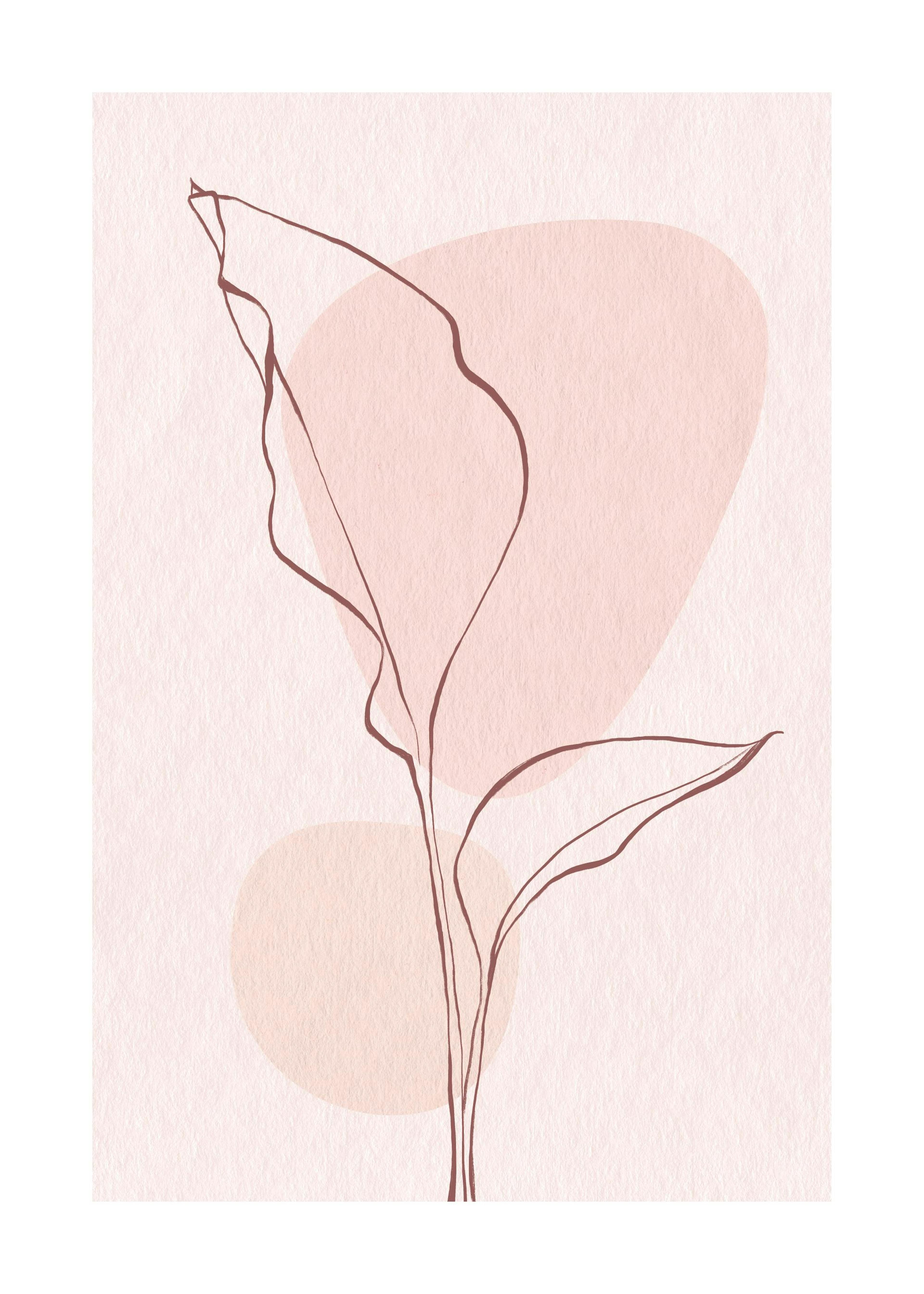 Pink Leaves No1 Plakat 0