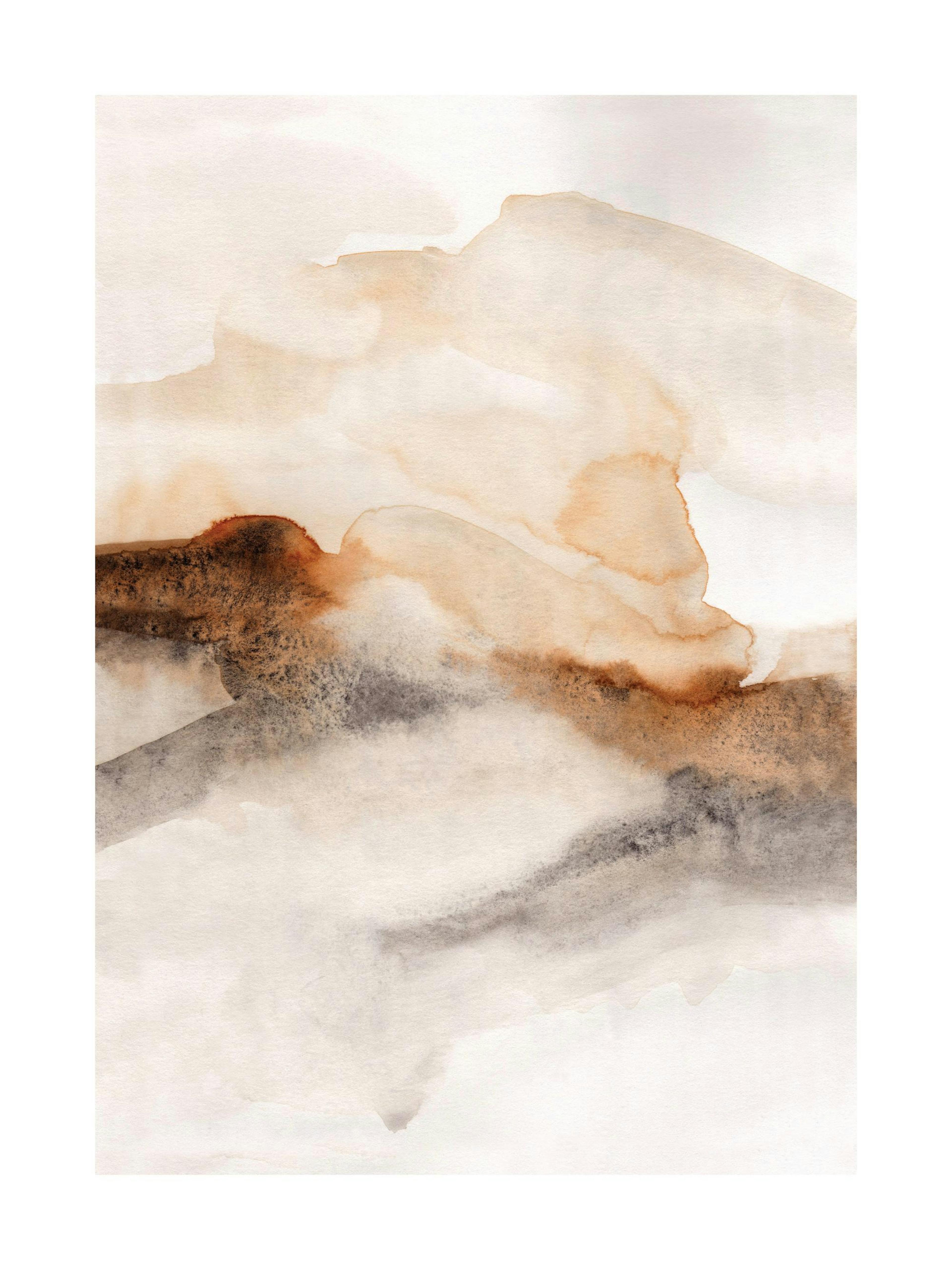 Burnt Tones Watercolor No1 Plakat 0