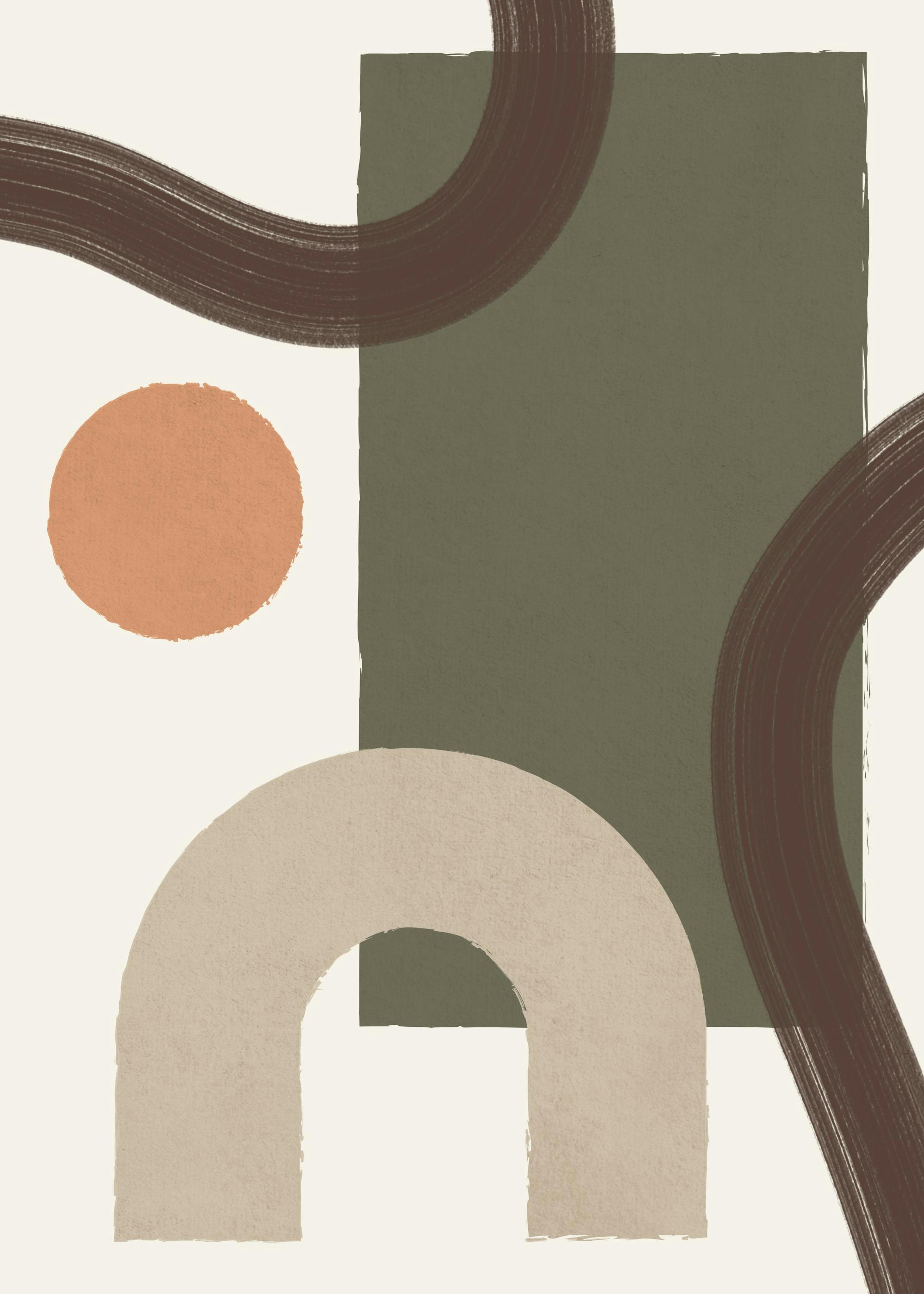 Earthy Geometrics No1 Poster 0