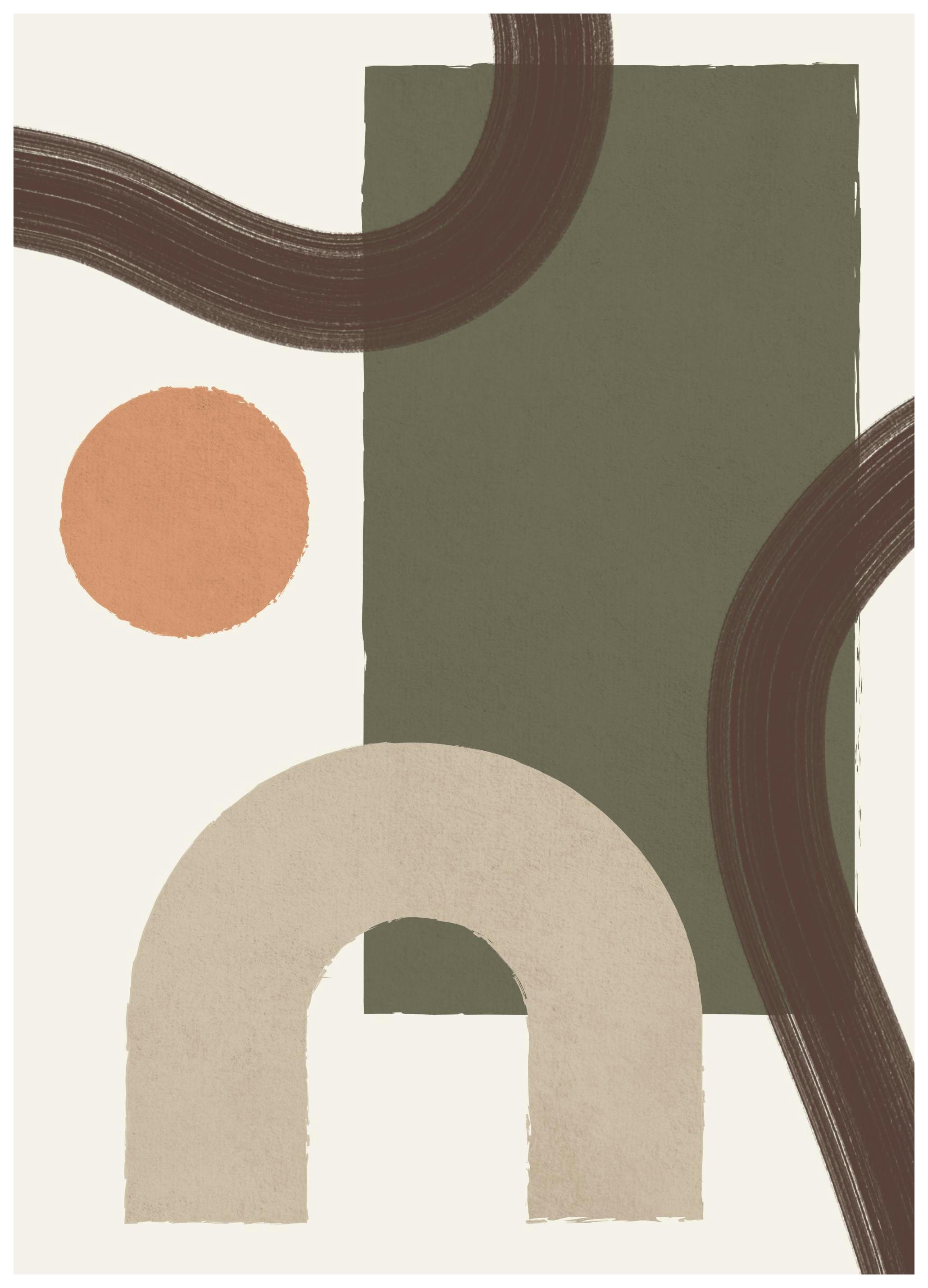 Earthy Geometrics No1 Print (30x40 cm)