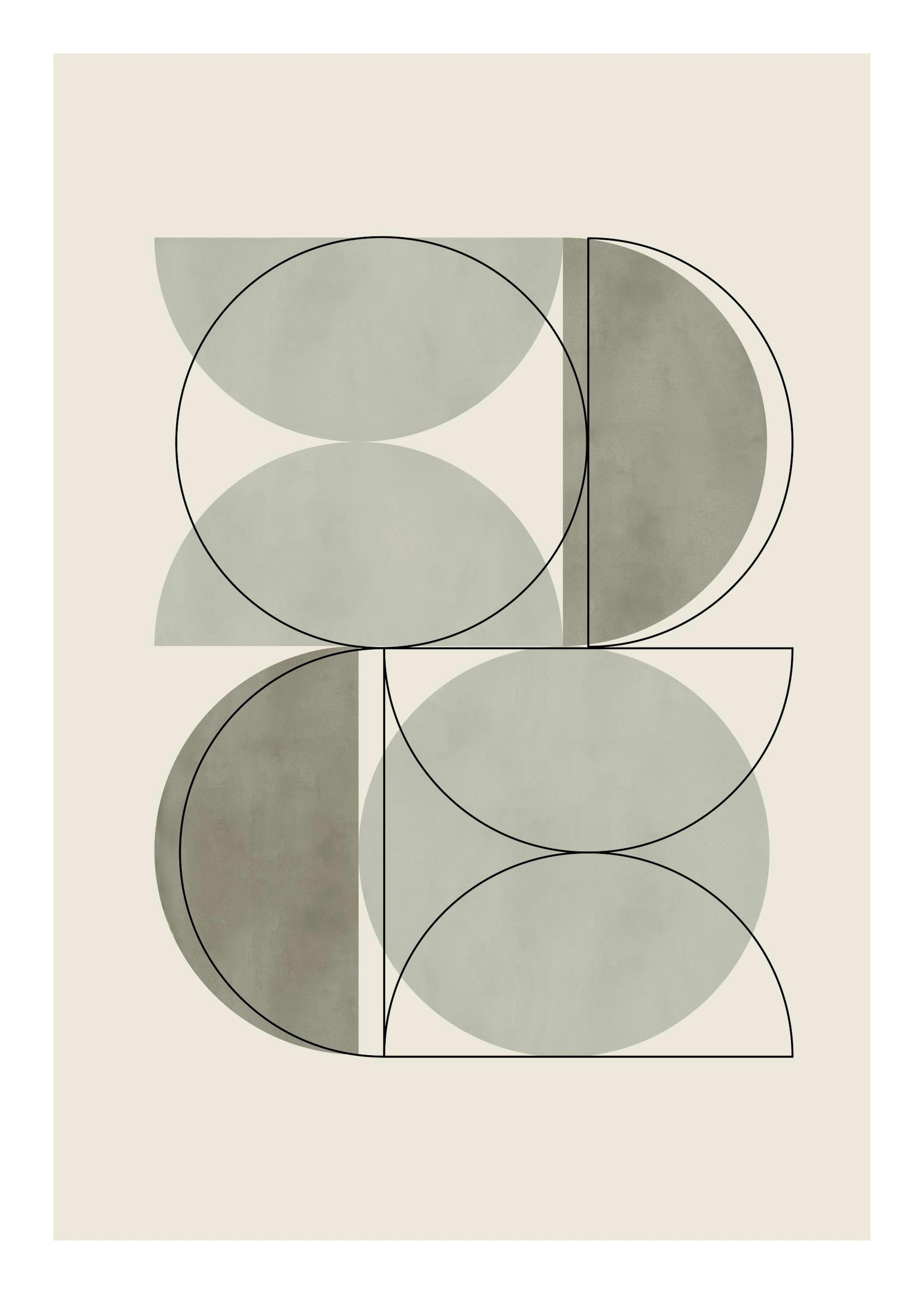Green Geometrics No1 Print 0