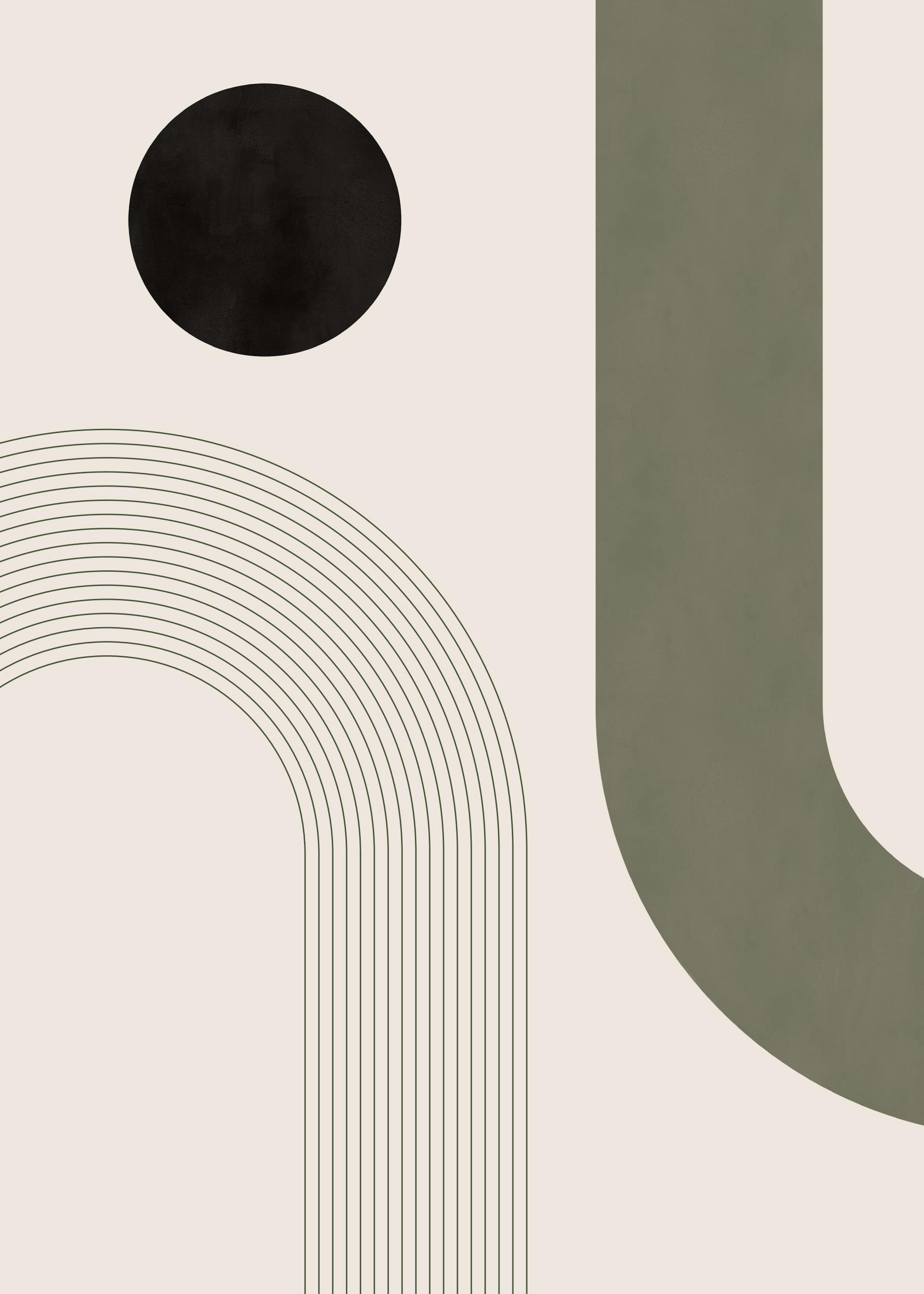 Green Geometrics No2 Plakat 0