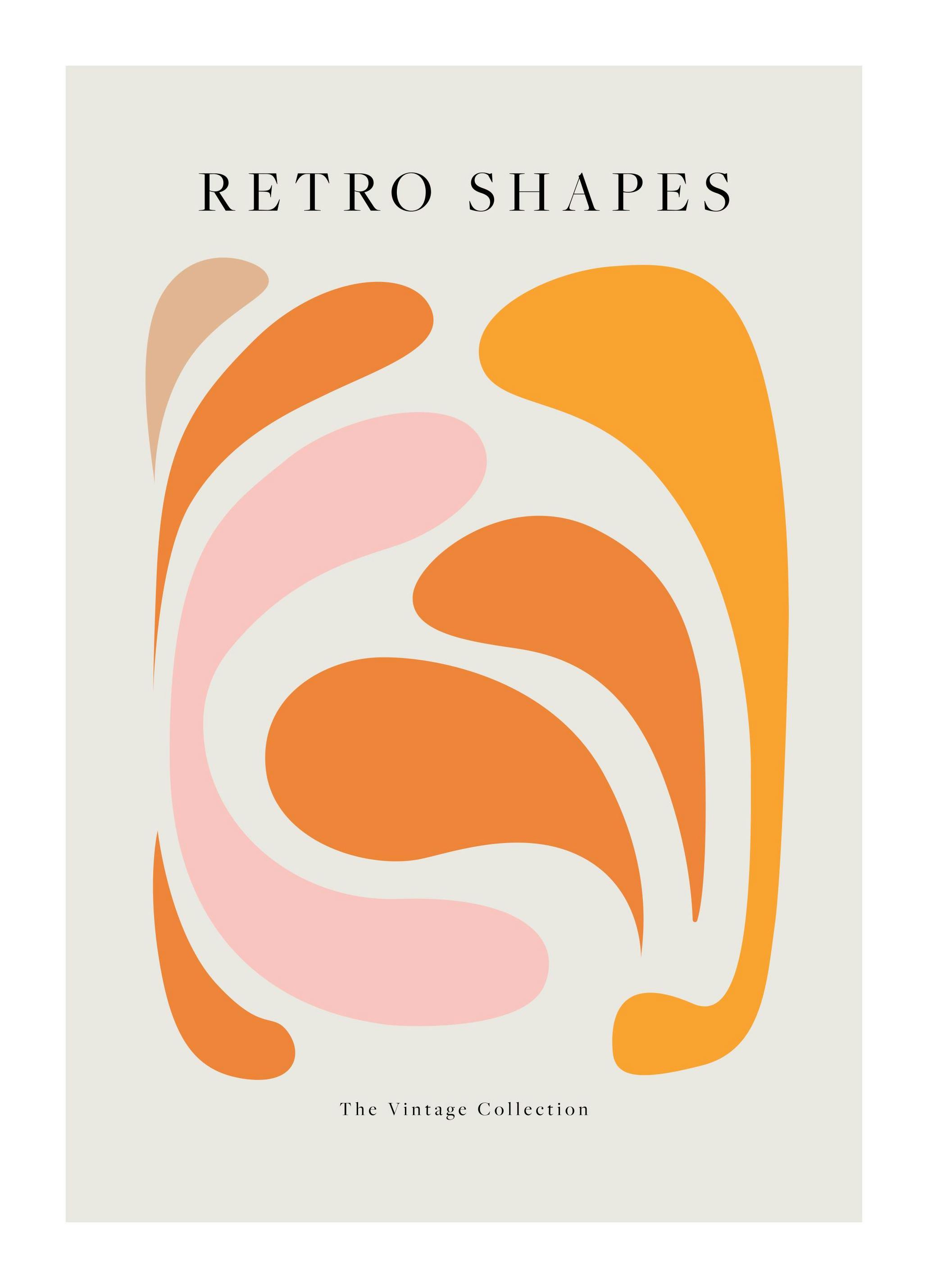 Retro Shapes No1 Affiche (50x70 cm)