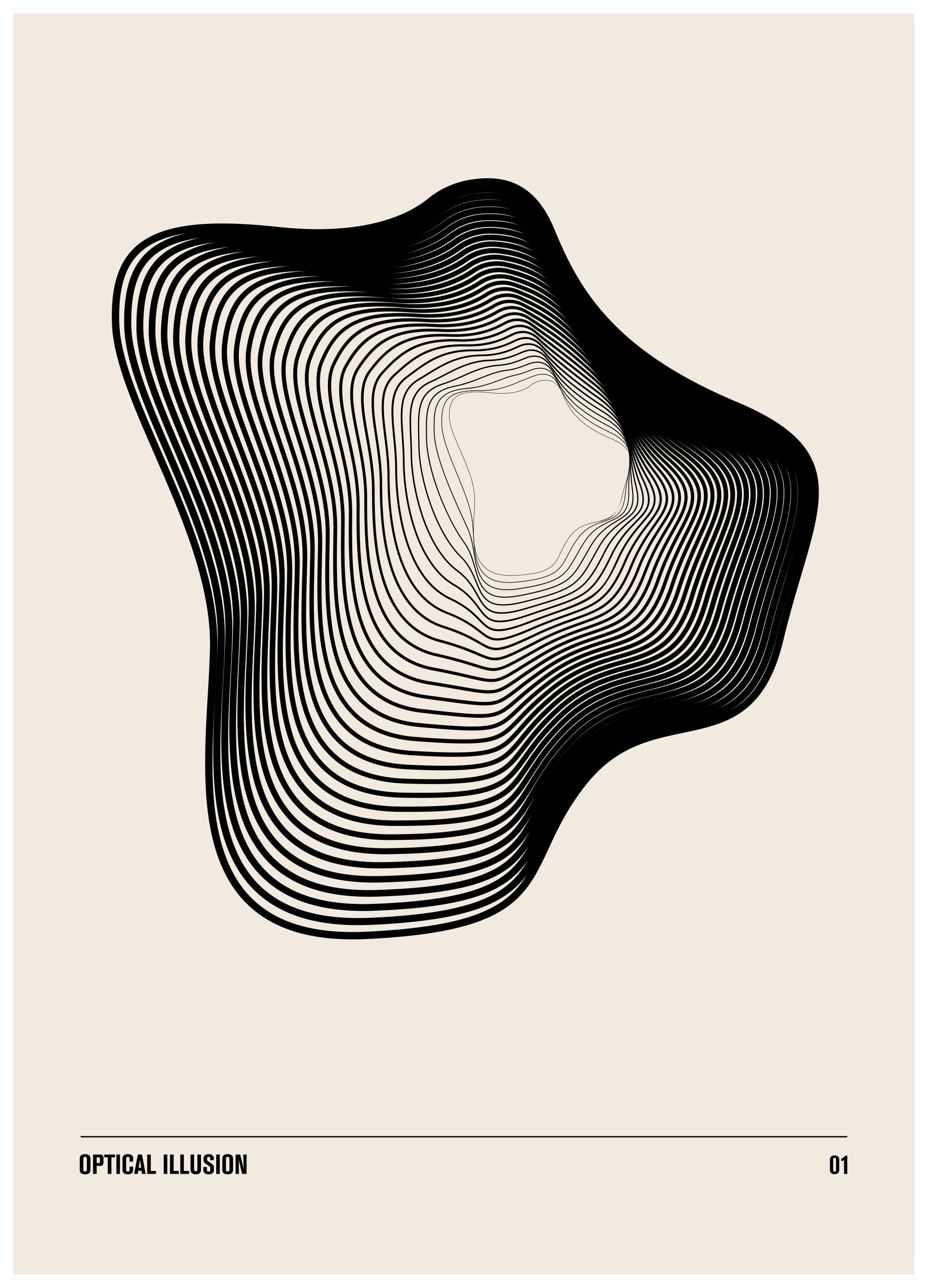 Optical Illusion No1 Affiche (21x30 cm) par Desenio