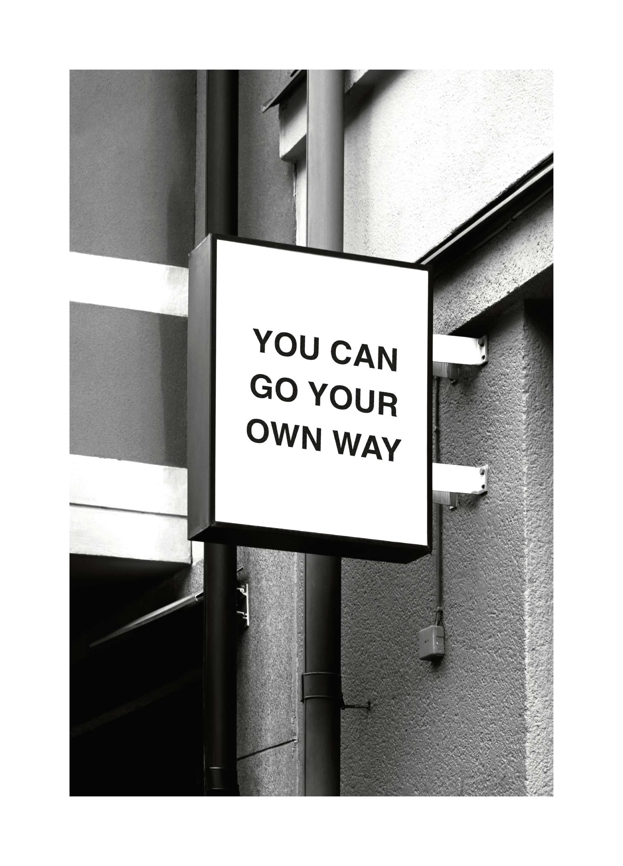 You Can Go Your Own Way Poster (30x40 cm) - Poster