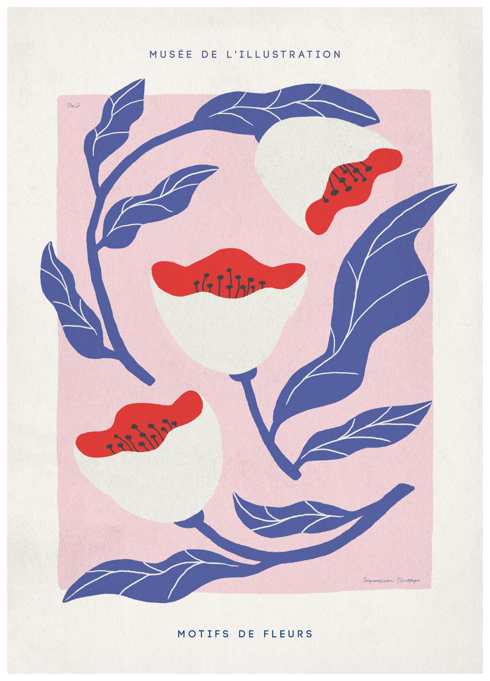 Motifs de Fleurs No2 Print (50x70 cm)