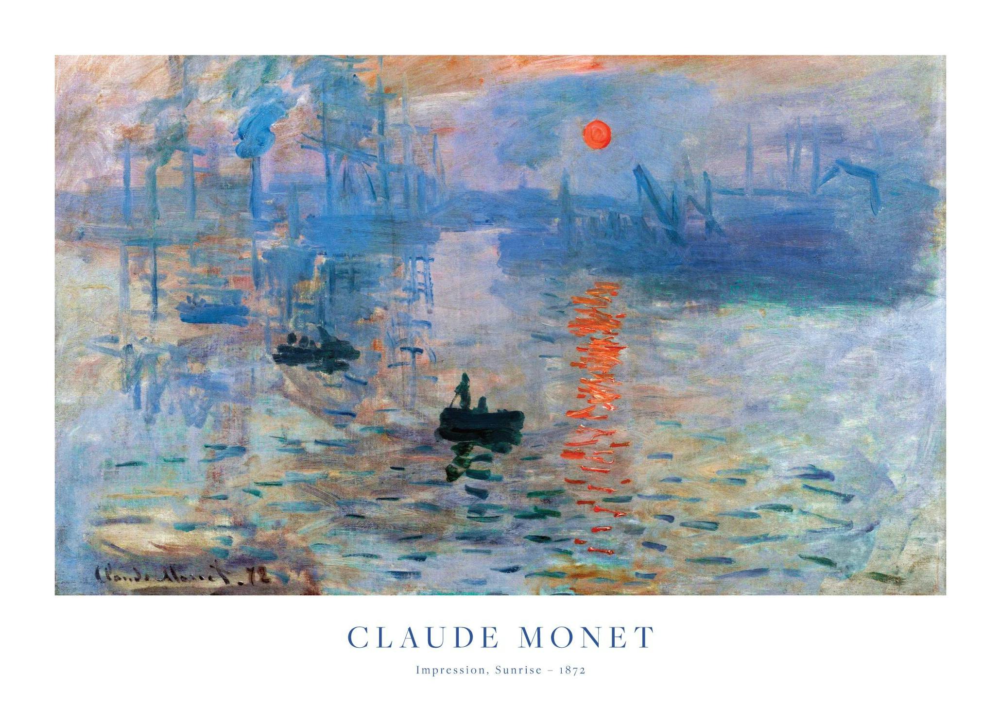 Monet - Impression, Sunrise Poster (21x30 cm) - Monet Poster