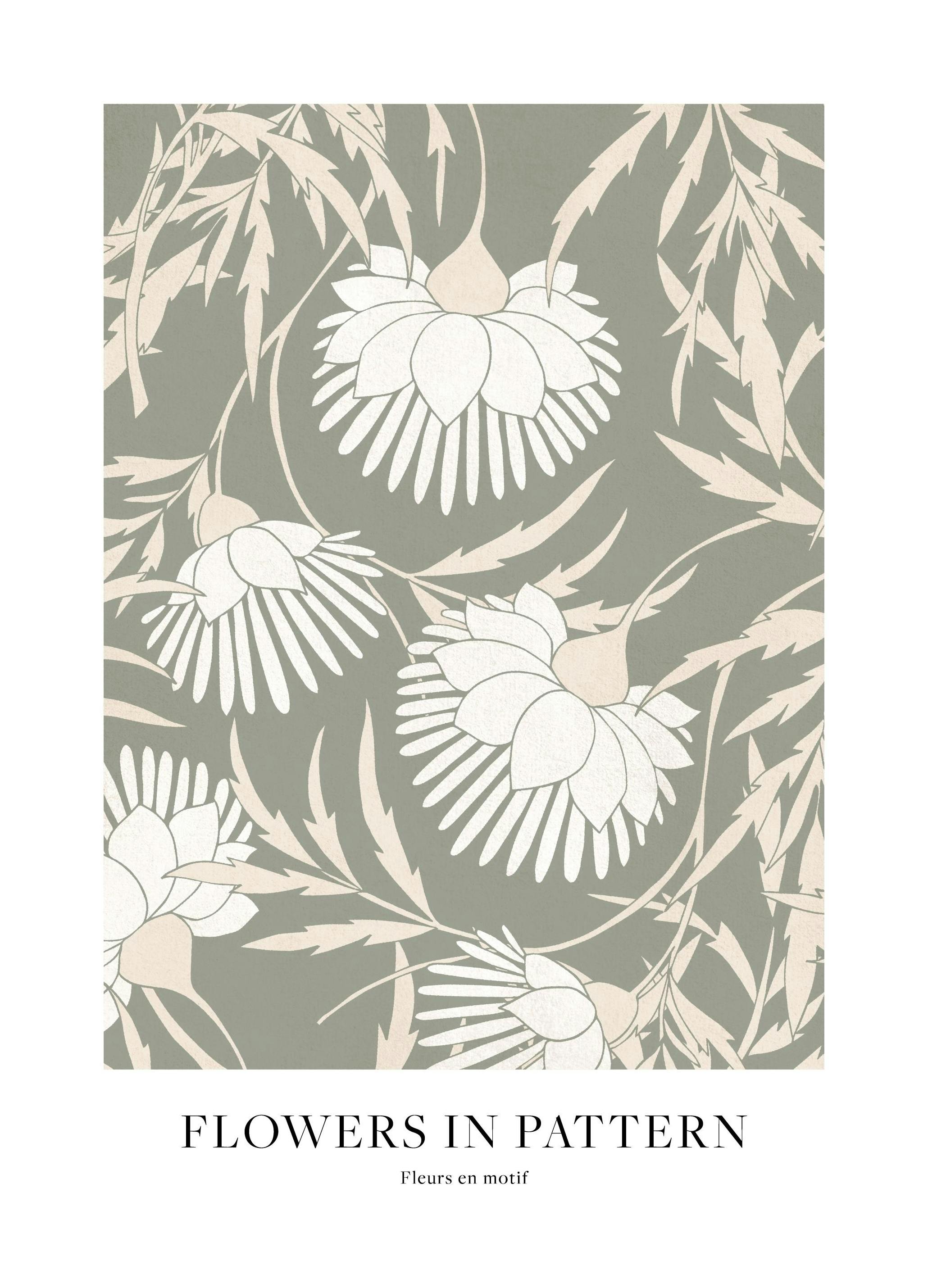 Prints - Flowers in Pattern Print (21x30 cm) - Floral prints