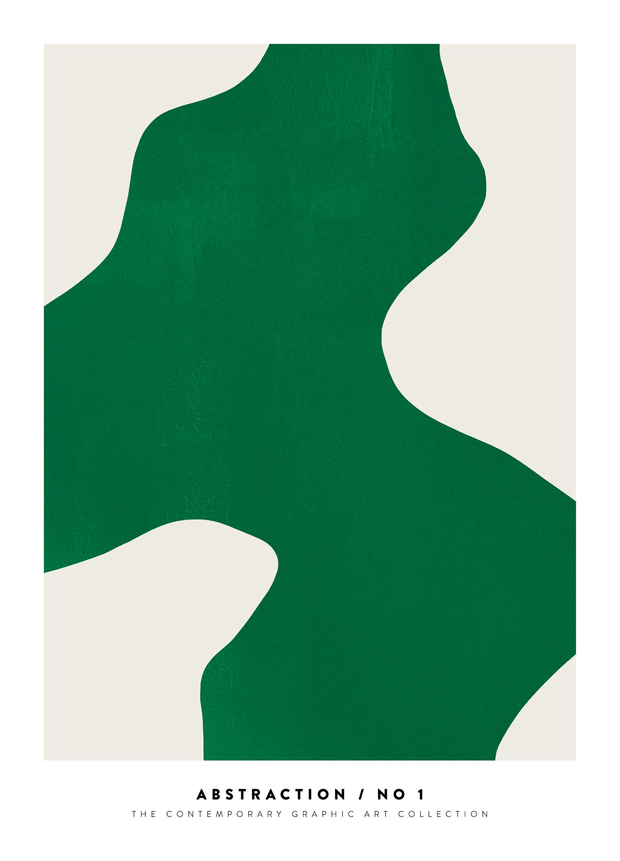 Green Shape Affiche (30x40 cm) - Affiches art graphique