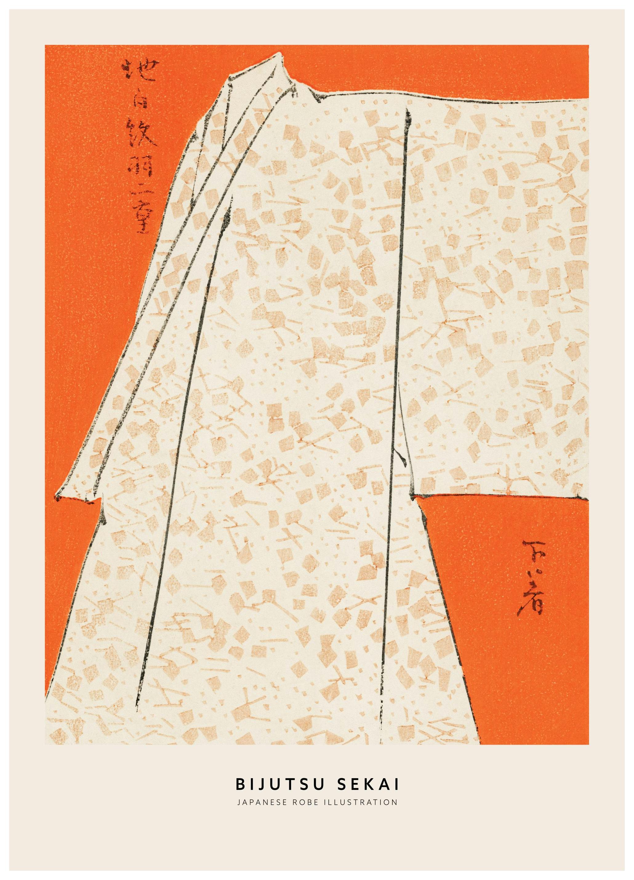 Watanabe Seitei - Japanese Robe Illustration Print (50x70 cm)