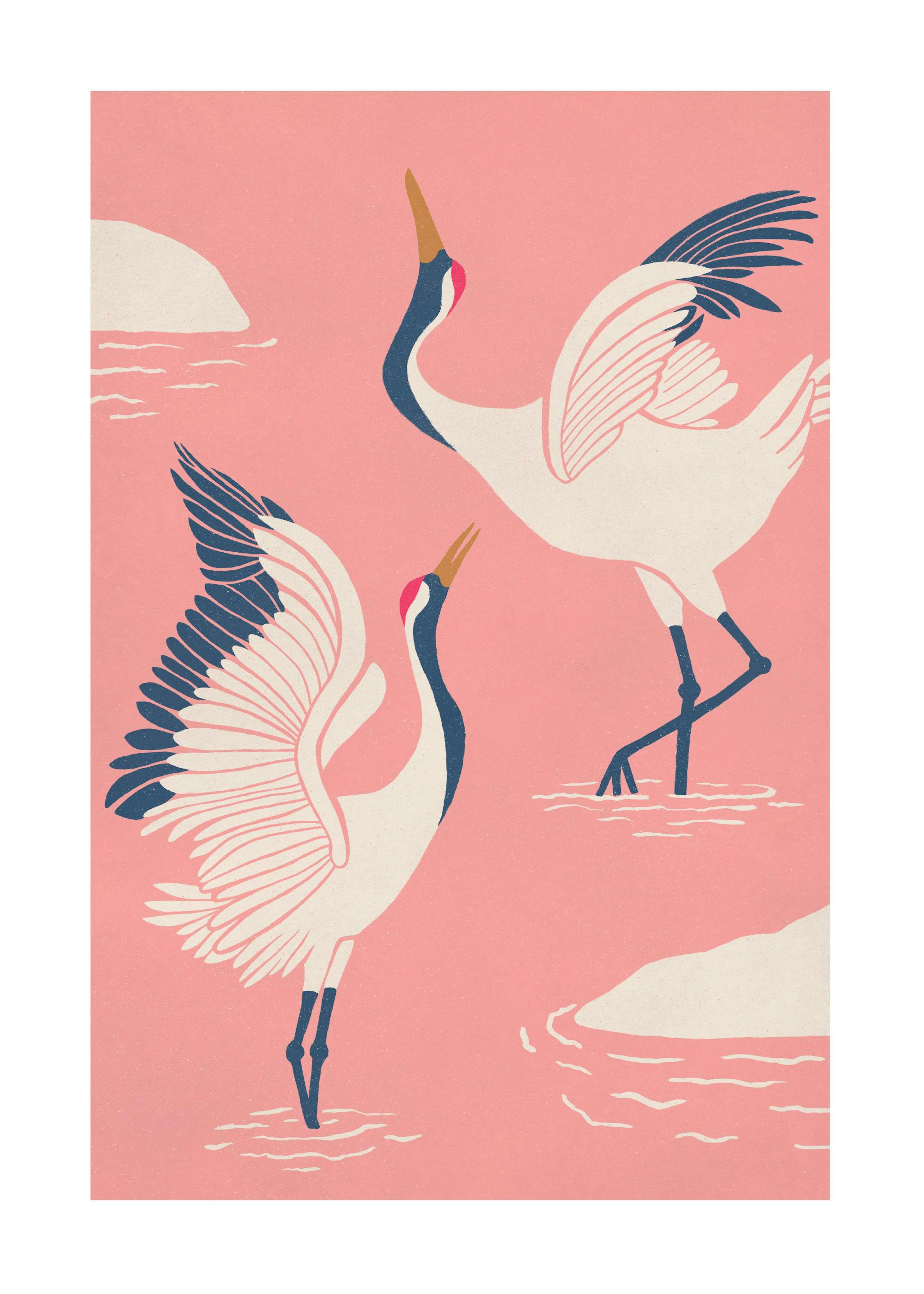 Dancing Cranes Plakat 0