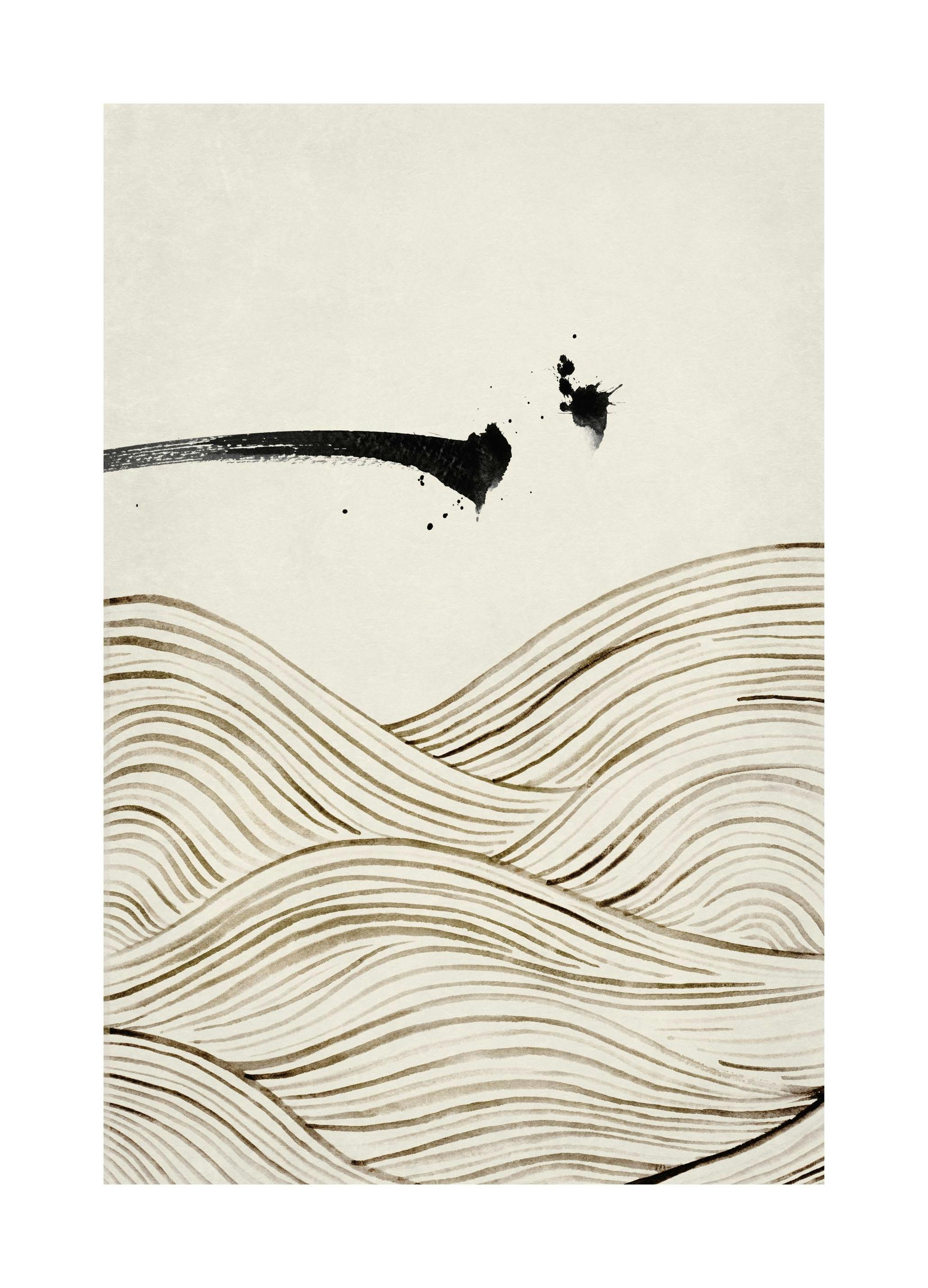 Ink Waves No1 Plakat (30x40 cm)- Obrazy akwarelowe