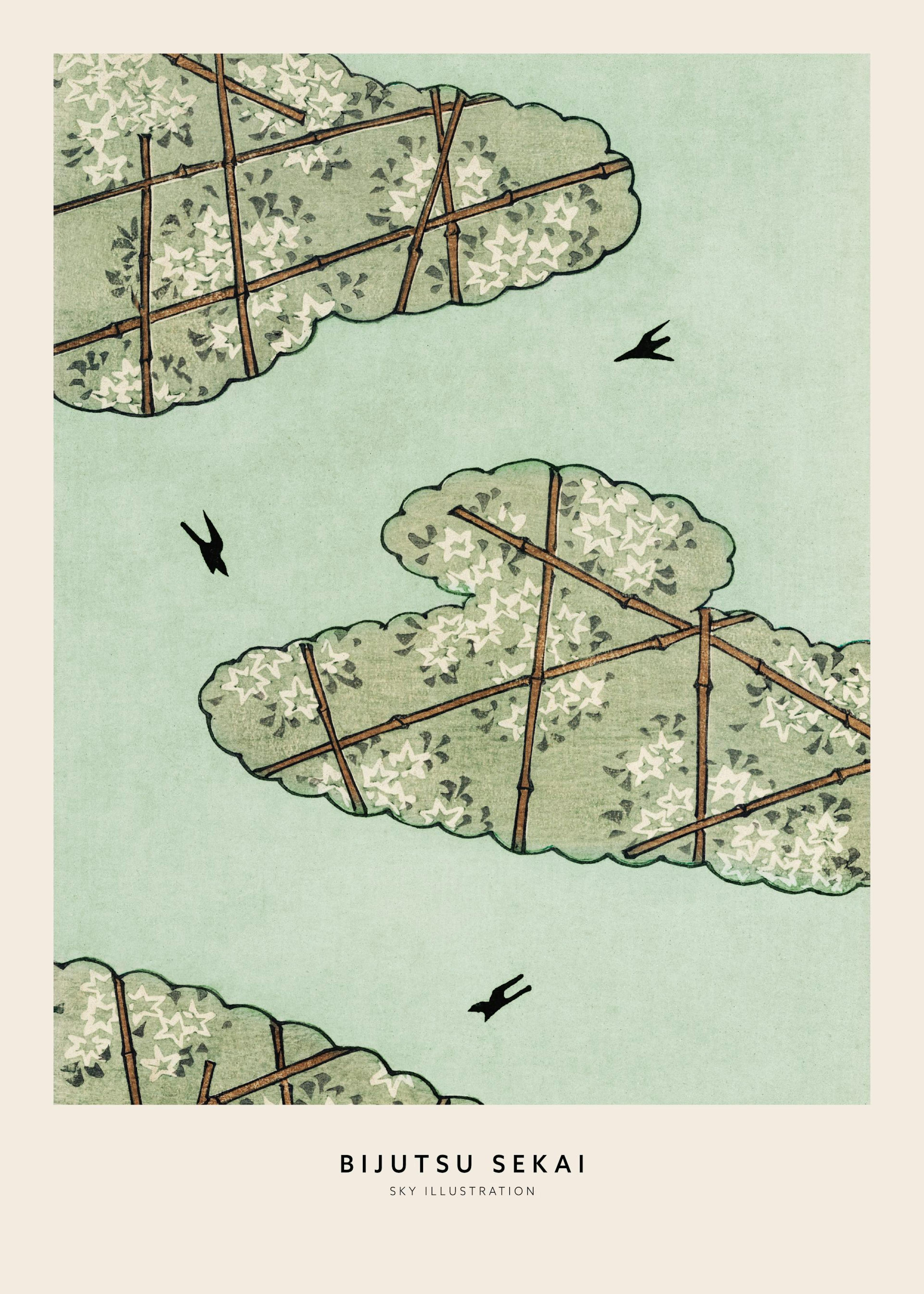 Watanabe Seitei - Sky Illustration Print 0