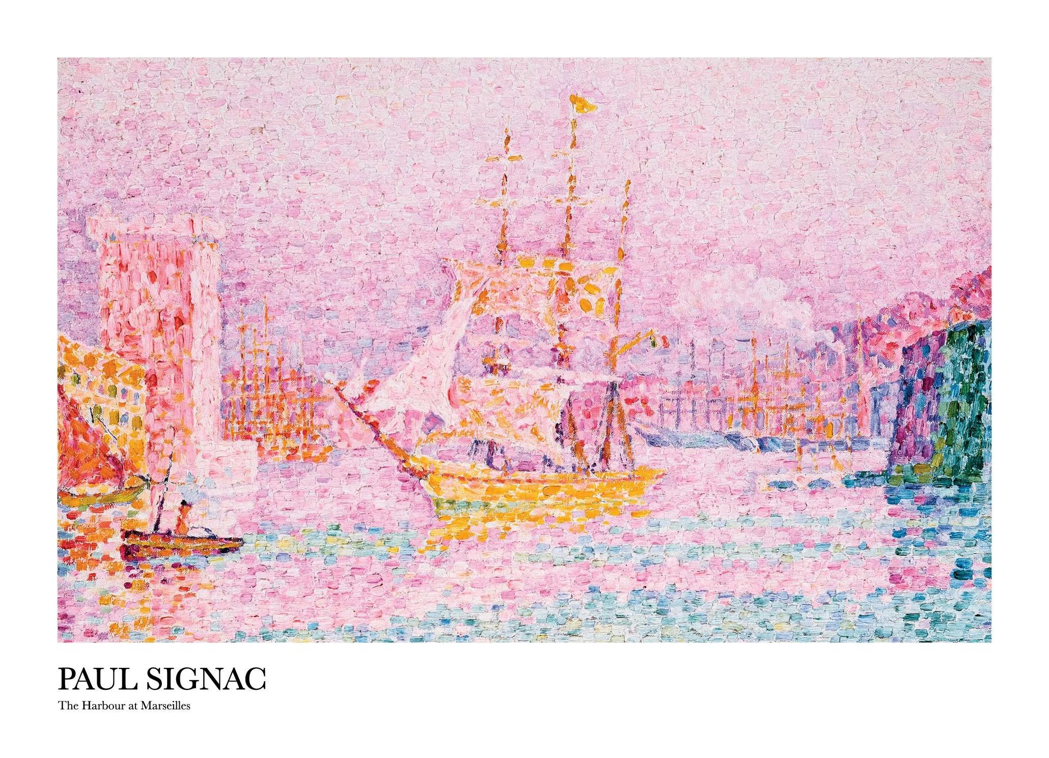 Paul Signac - The Harbour at Marseilles Poster (50x70 cm)