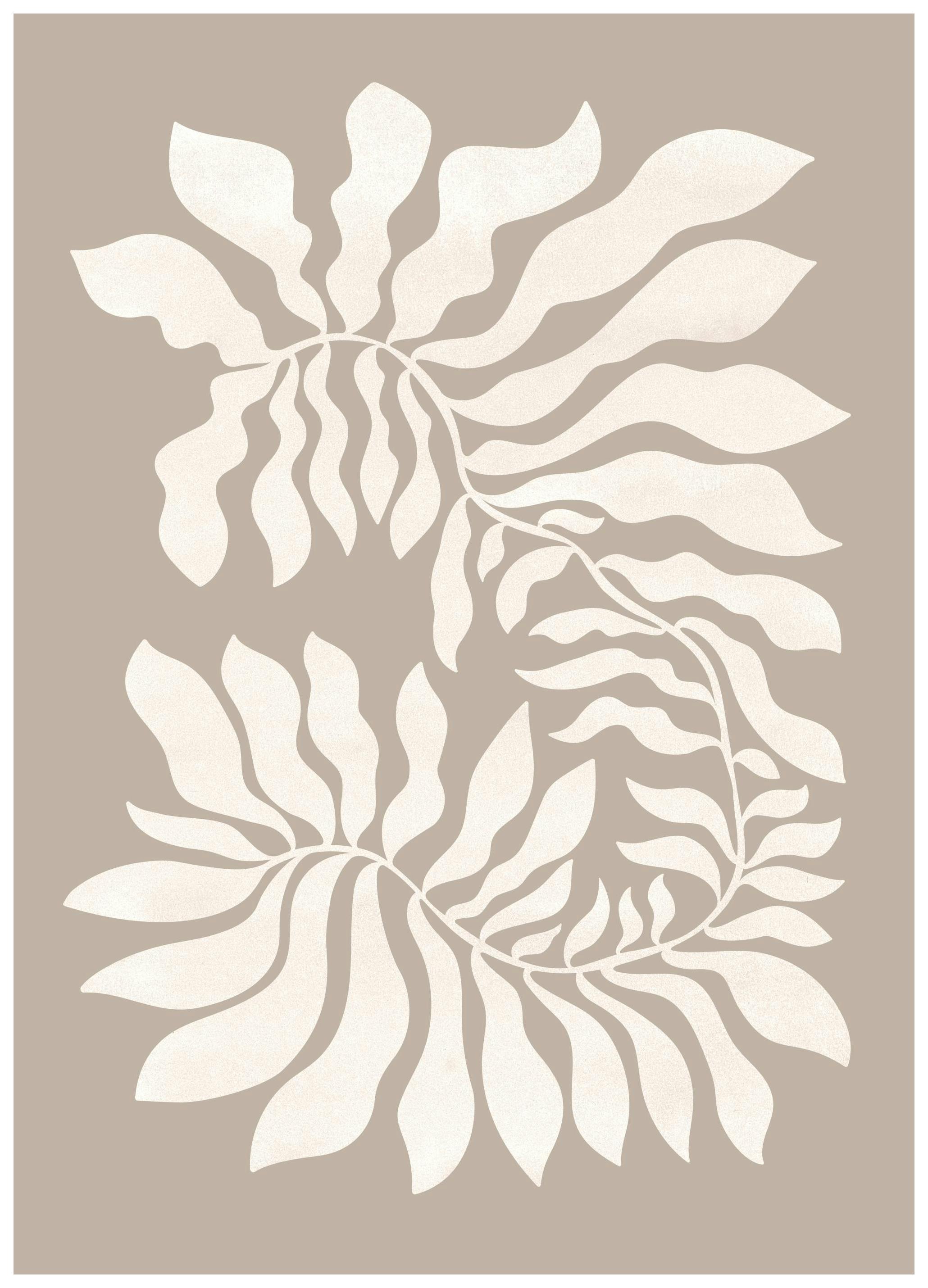 Beige Graphic Plant Poster (21x30 cm) -  Poster mit Pflanzenmotiven