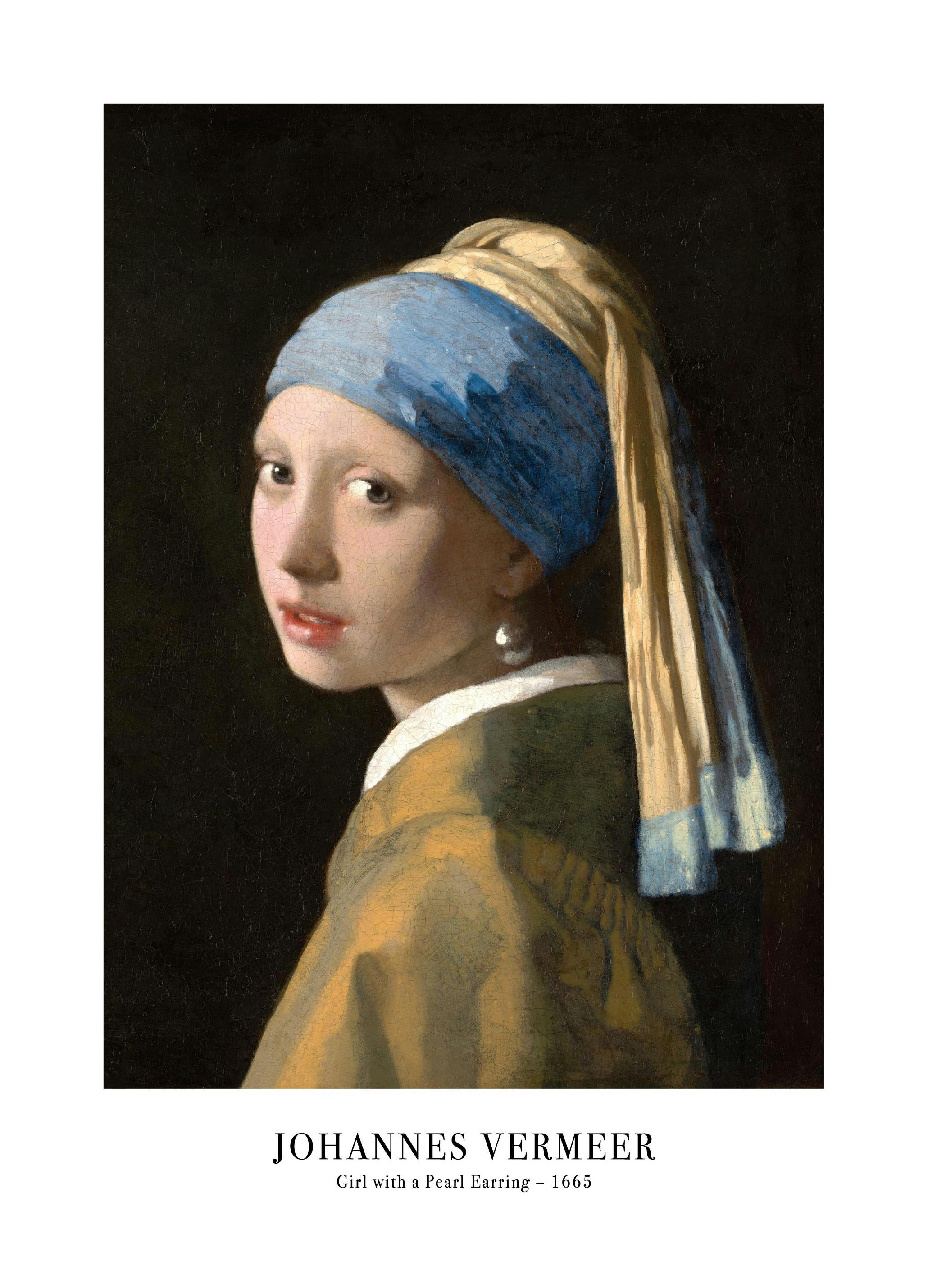 Prints - Johannes Vermeer - Girl with a Pearl Earring Print (21x30 cm) - Paintings by famous painters
