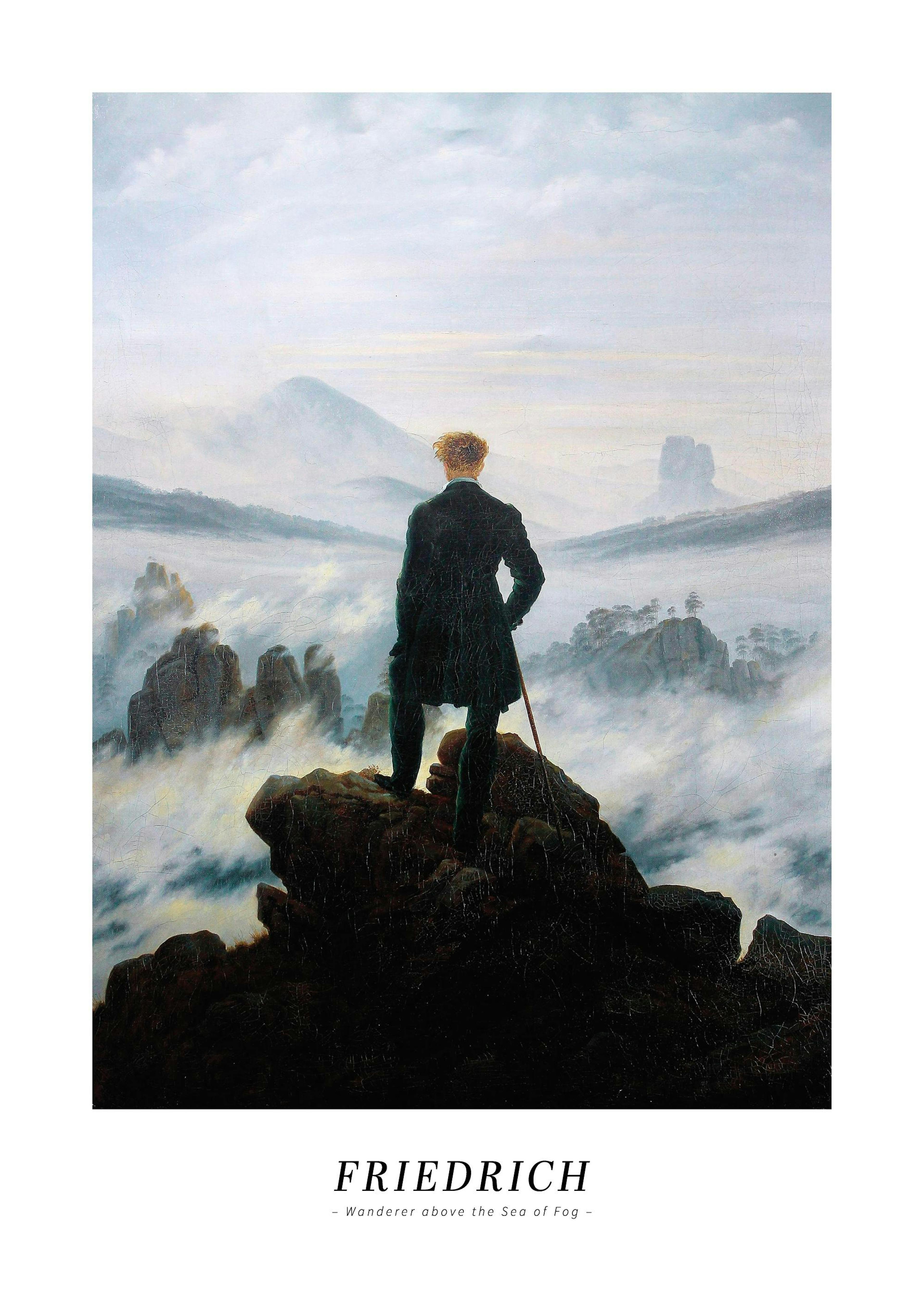 Caspar David Friedrich - Wanderer above the Sea of Fog Affiche 0
