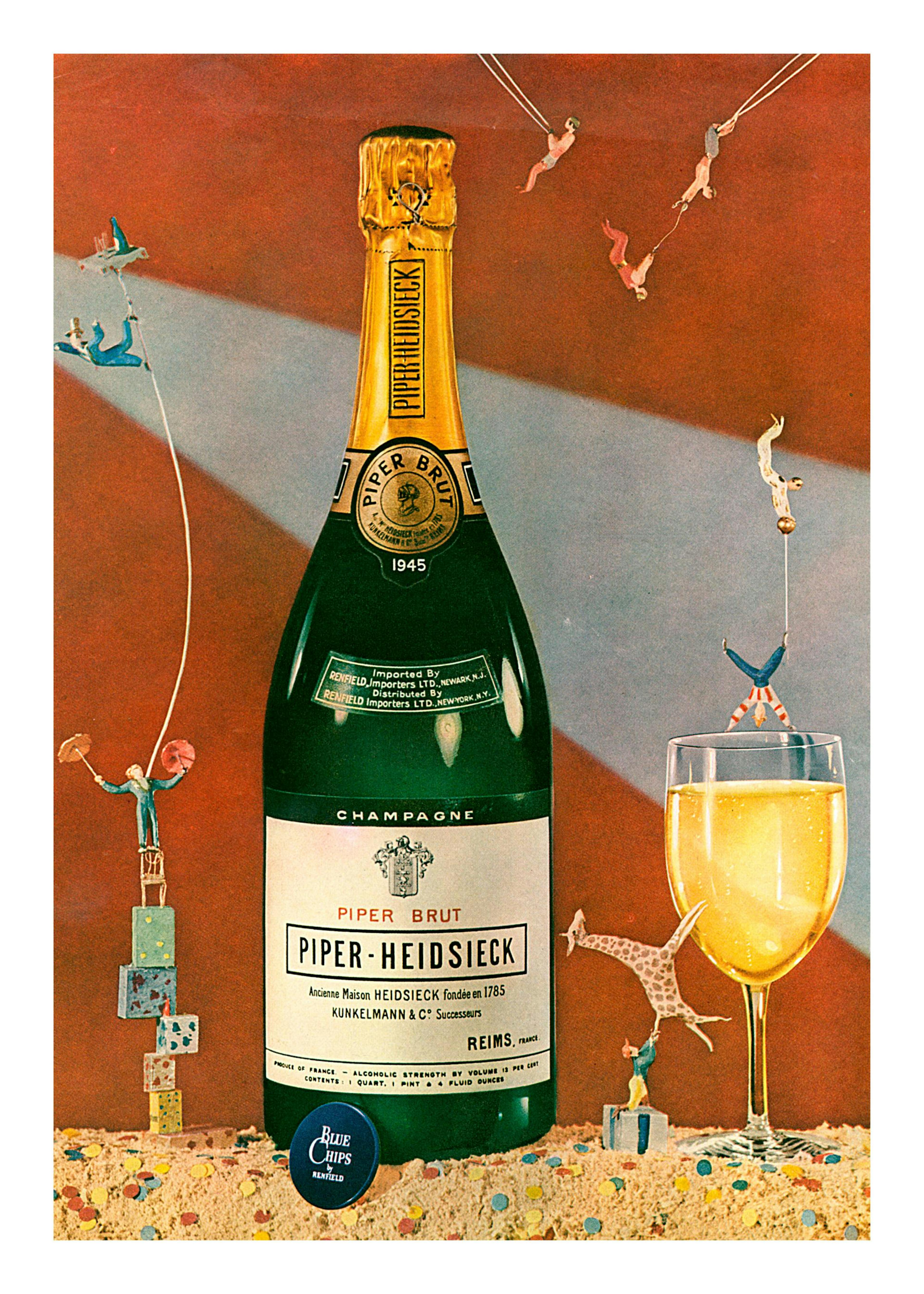 Vintage Champagne Plakat 0