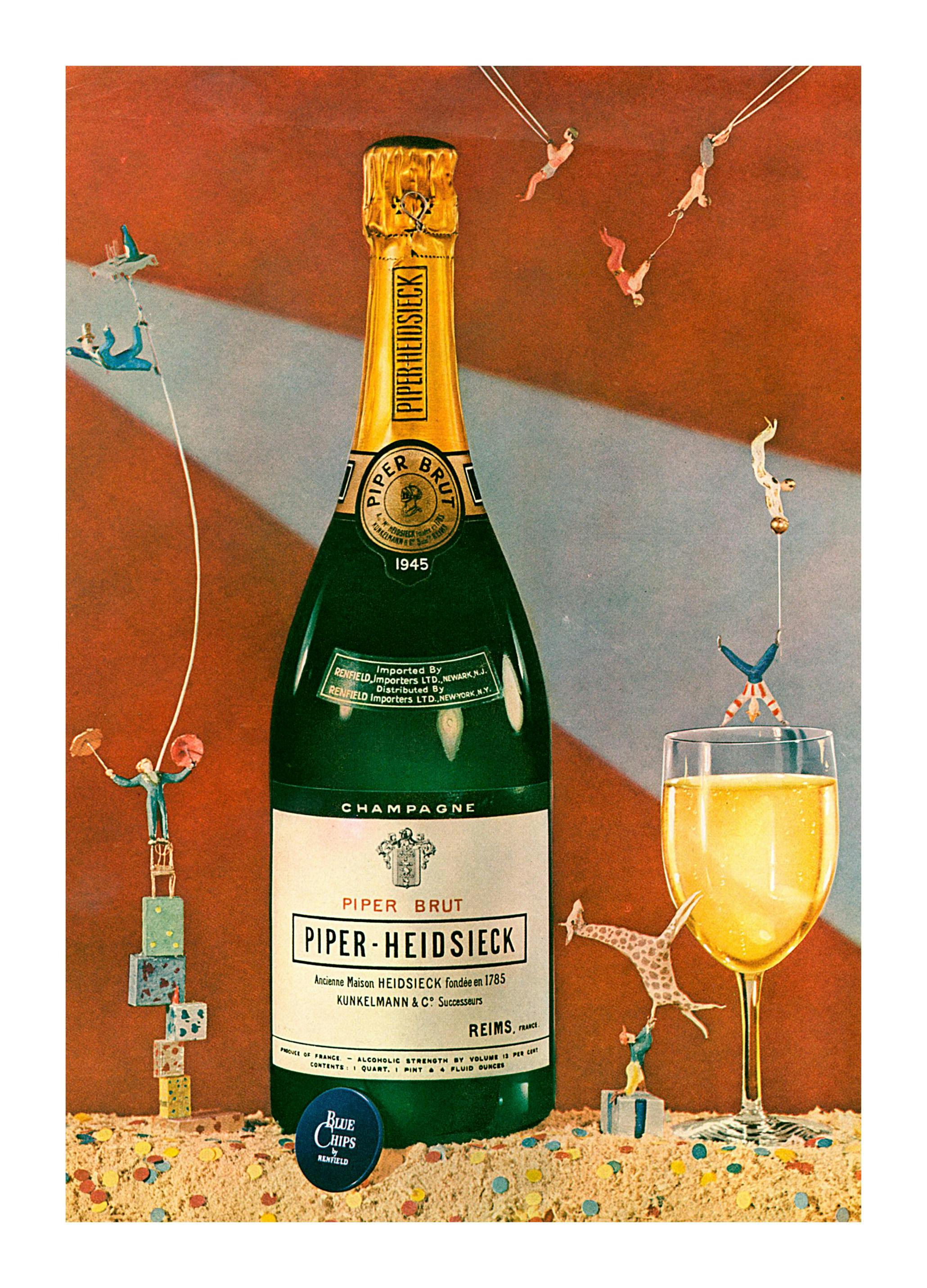 Vintage Champagne Affiche (30x40 cm) - Affiches de vins & cocktails