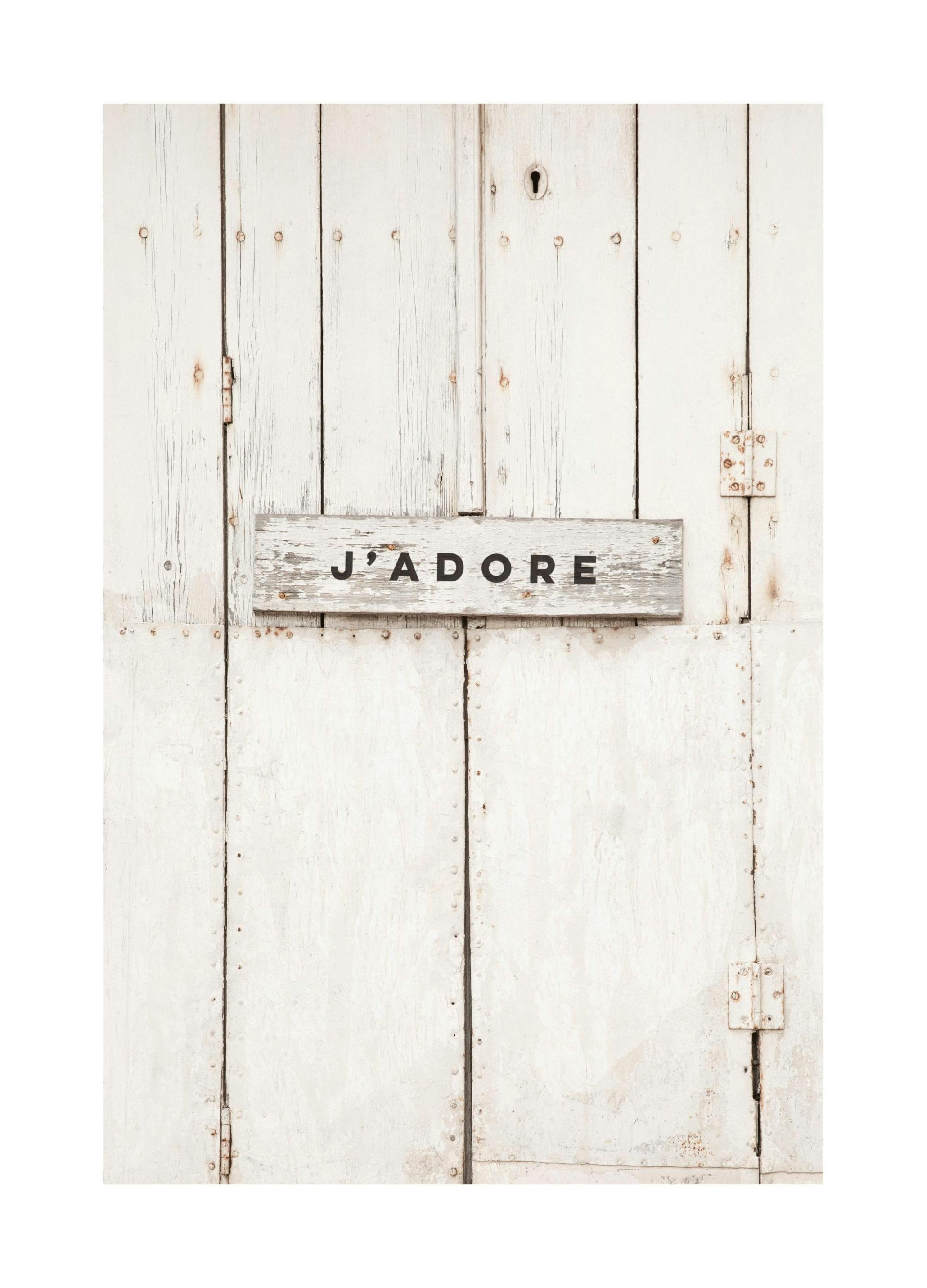 J'adore Sign Plakat (30x40 cm)- Fotografia