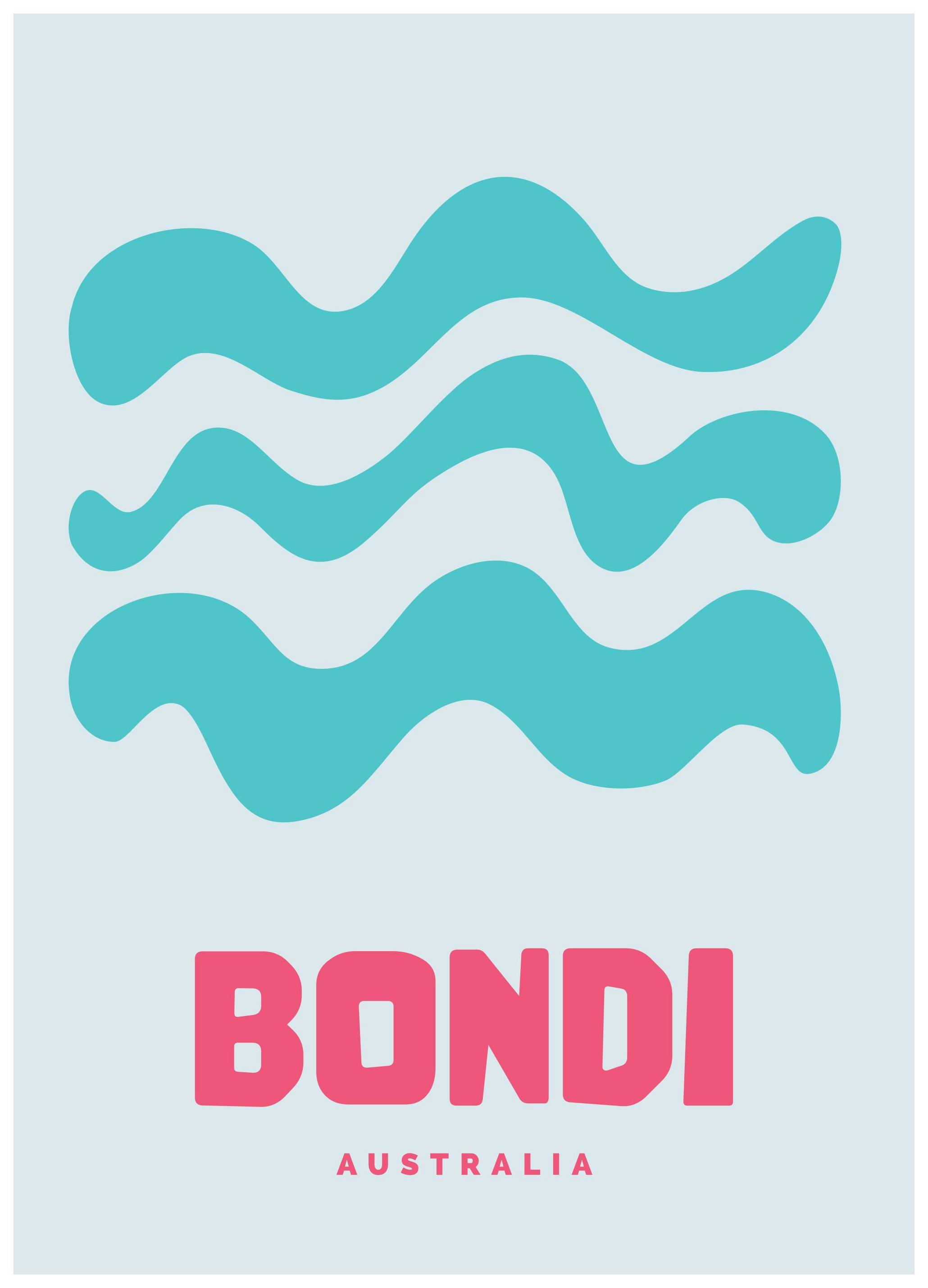 Graphic Bondi Poster (21x30 cm)