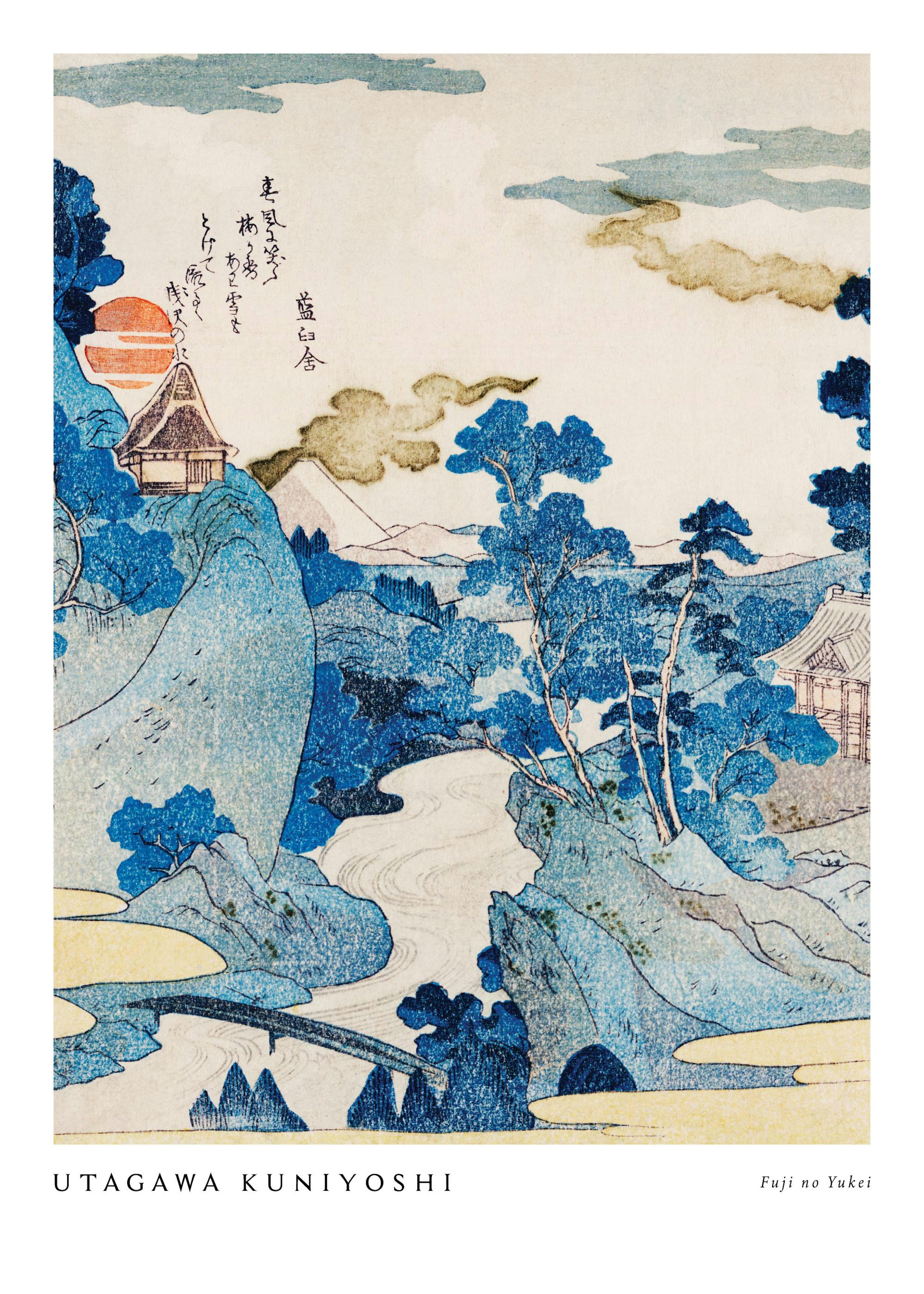 Utagawa Kuniyoshi - Fuji no Yukei Plagát 0