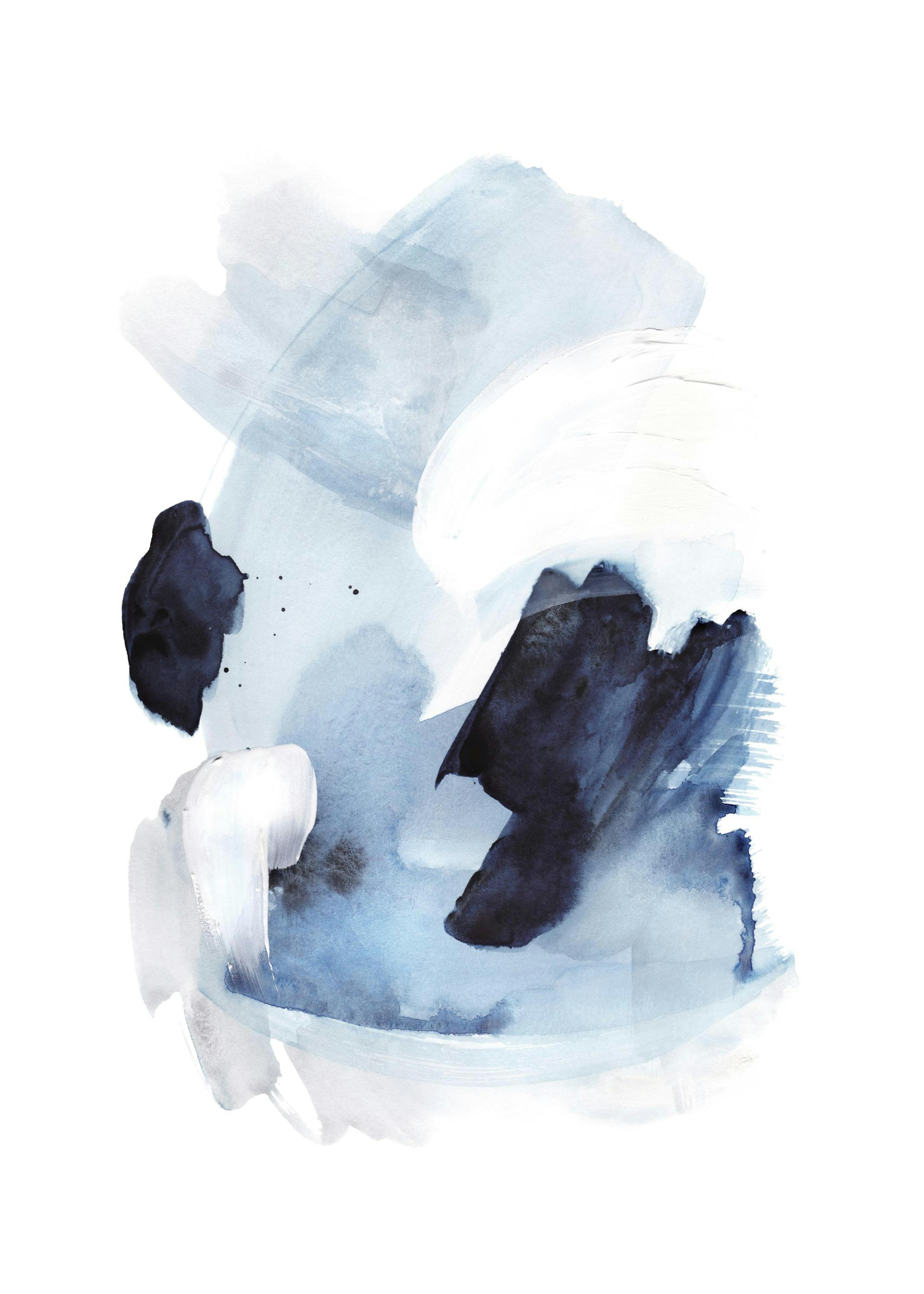 Watercolor Blues No1 Print 0
