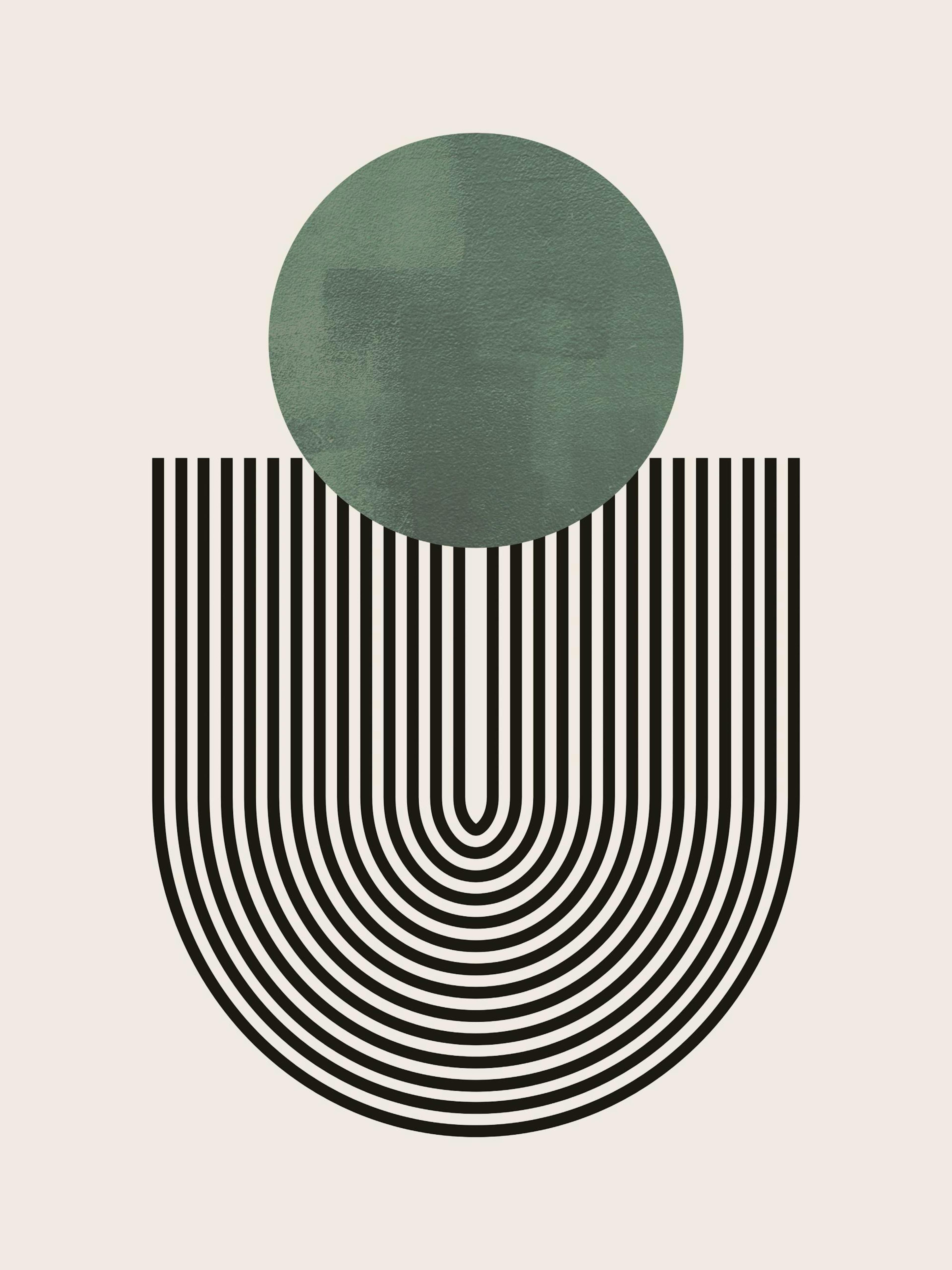 Mid Century Green No1 Plakat 0