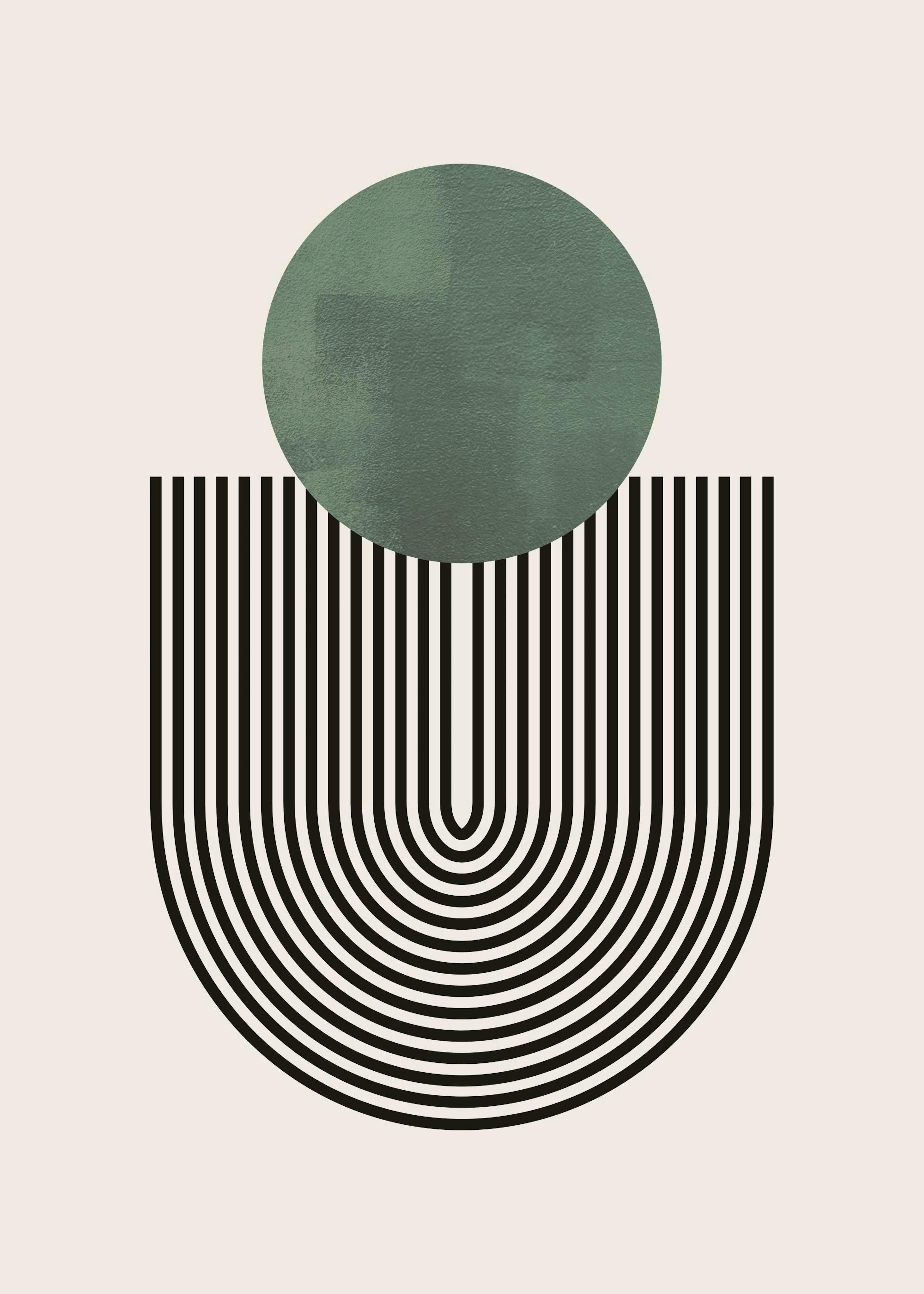 Mid Century Green No1 Plakat 0
