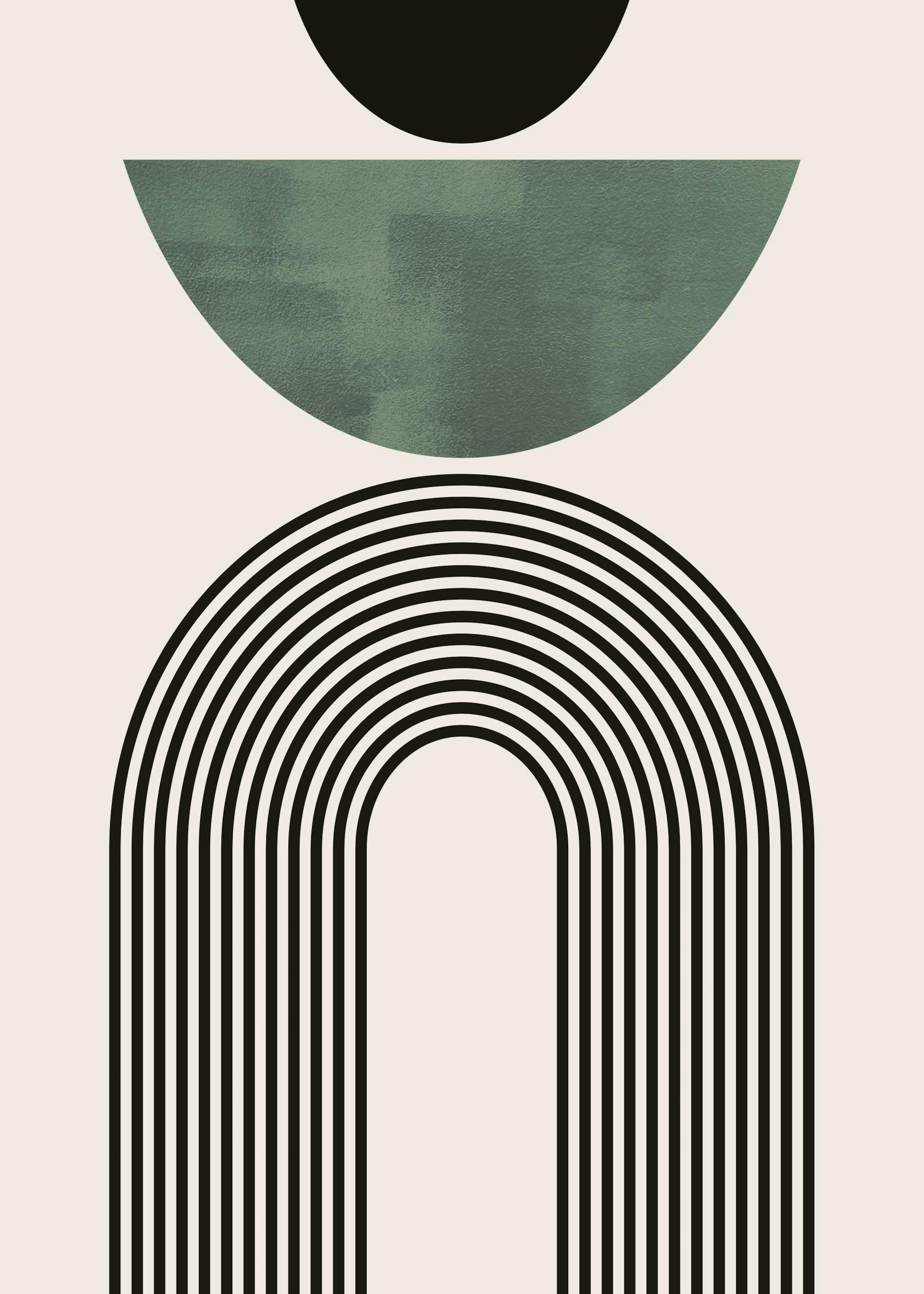 Mid Century Green No2 Print 0