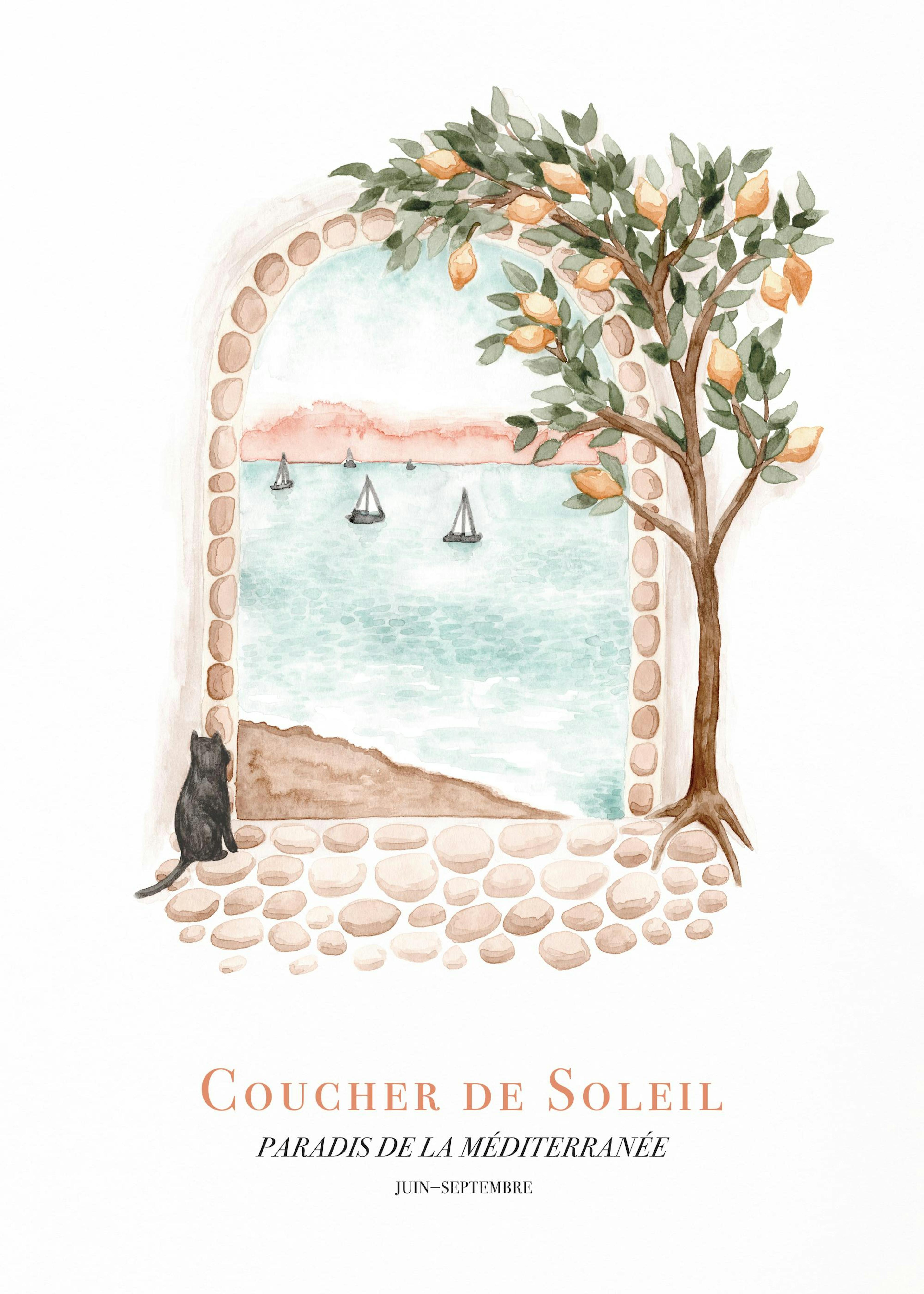 Watercolor Sunset Print 0