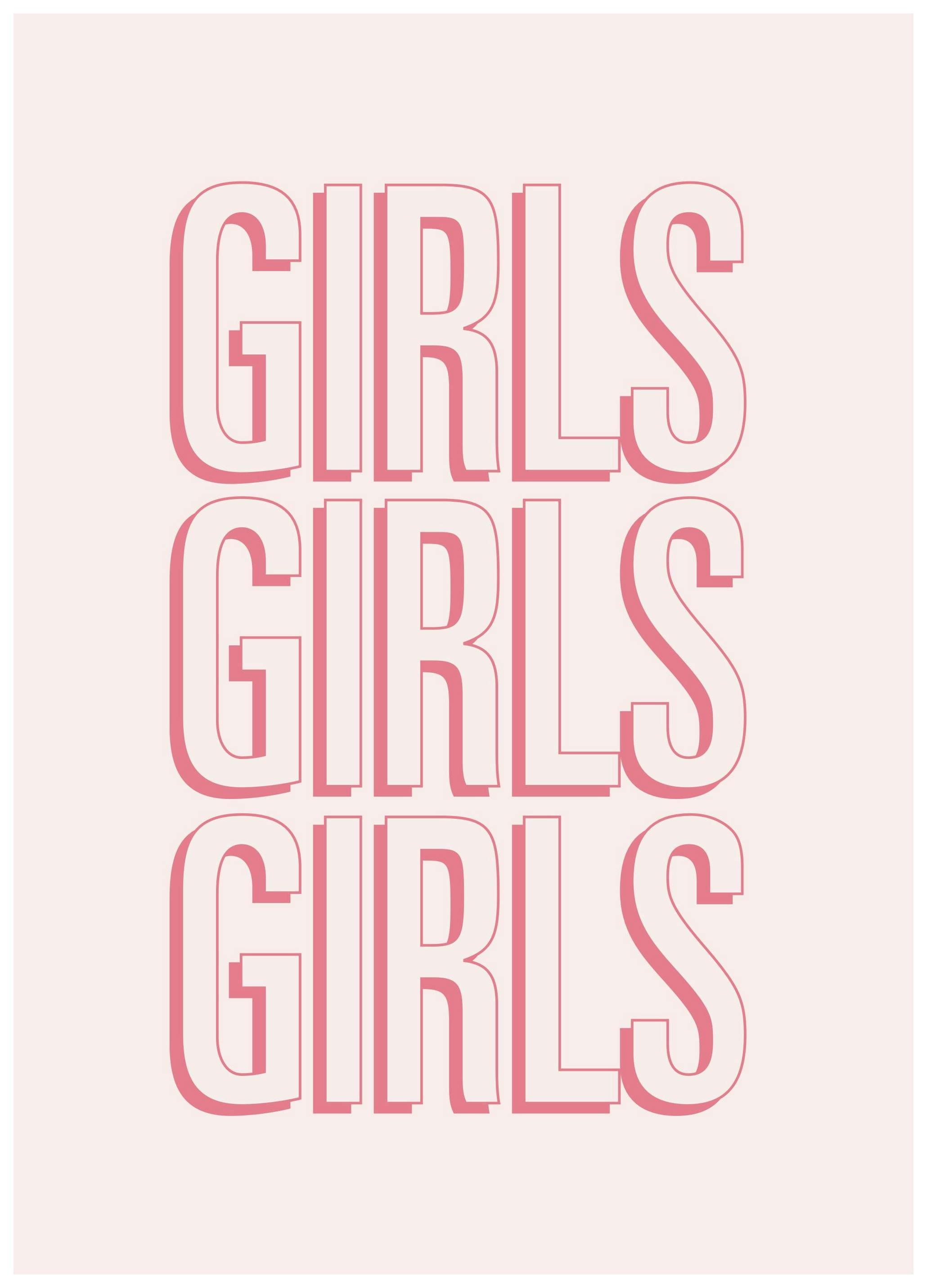 Girls Plakat (21x30 cm)- Plakaty typograficzne