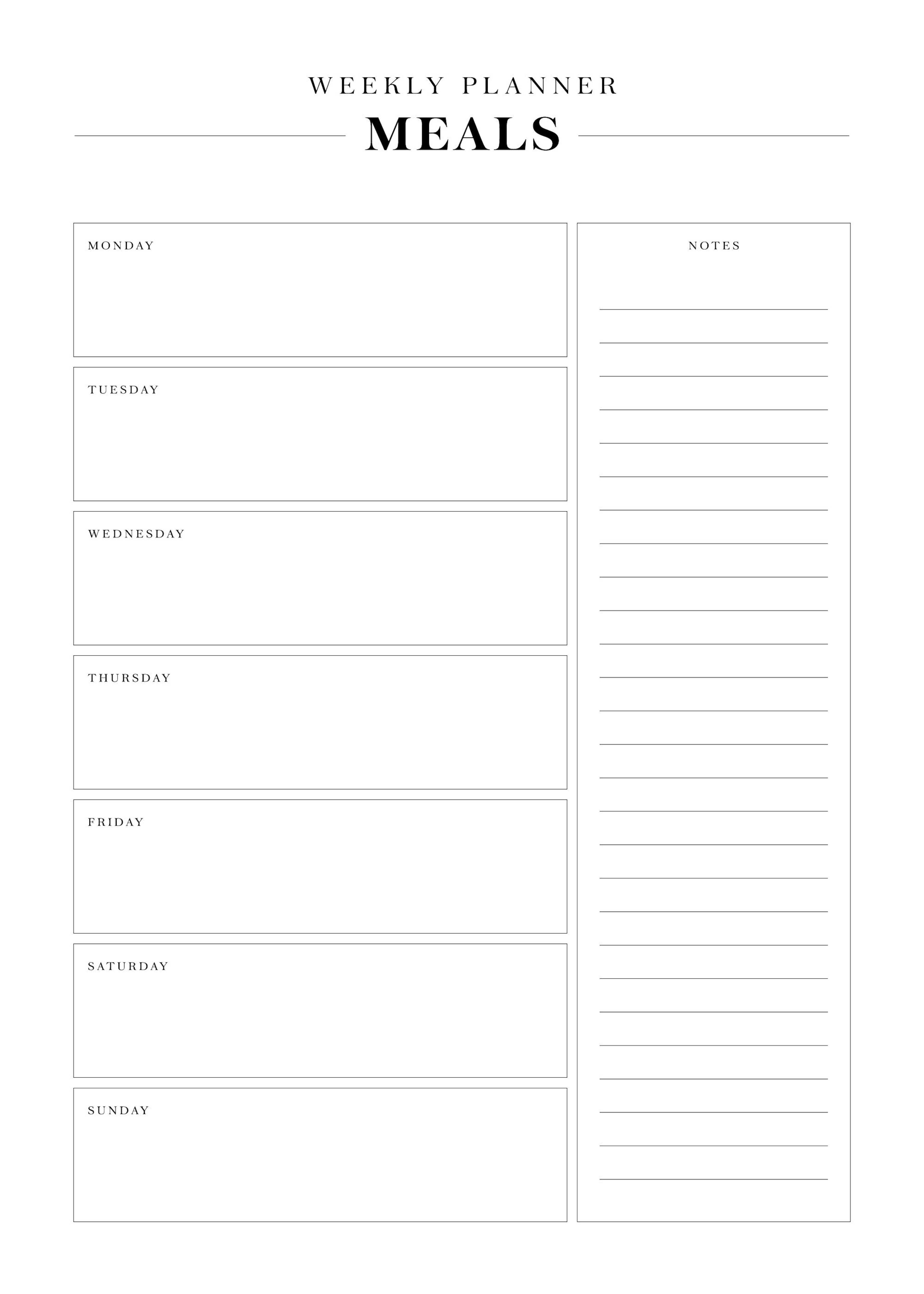 Weekly Meal Planner Plakat 0