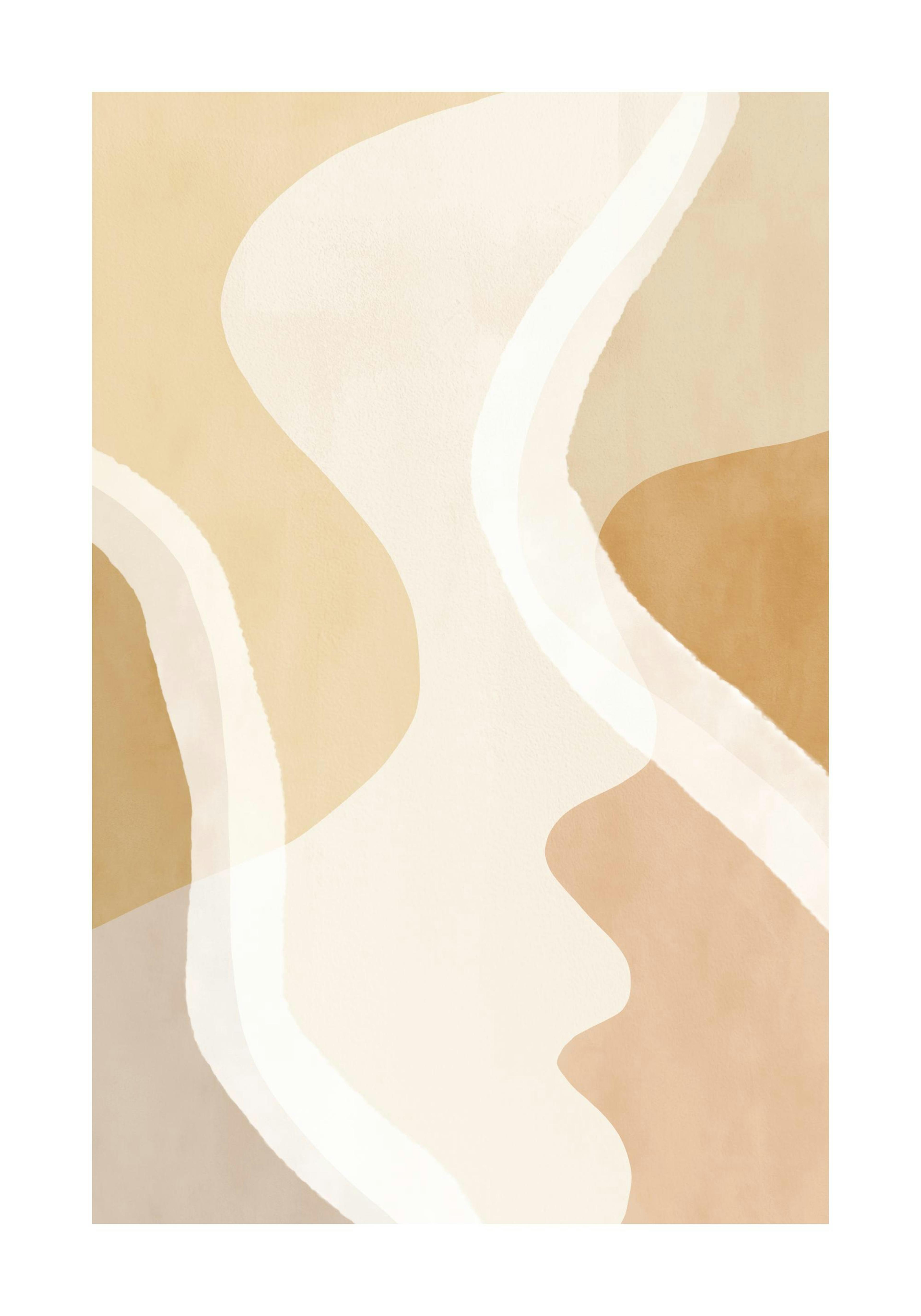 Abstract Yellow Shapes No1 Print 0