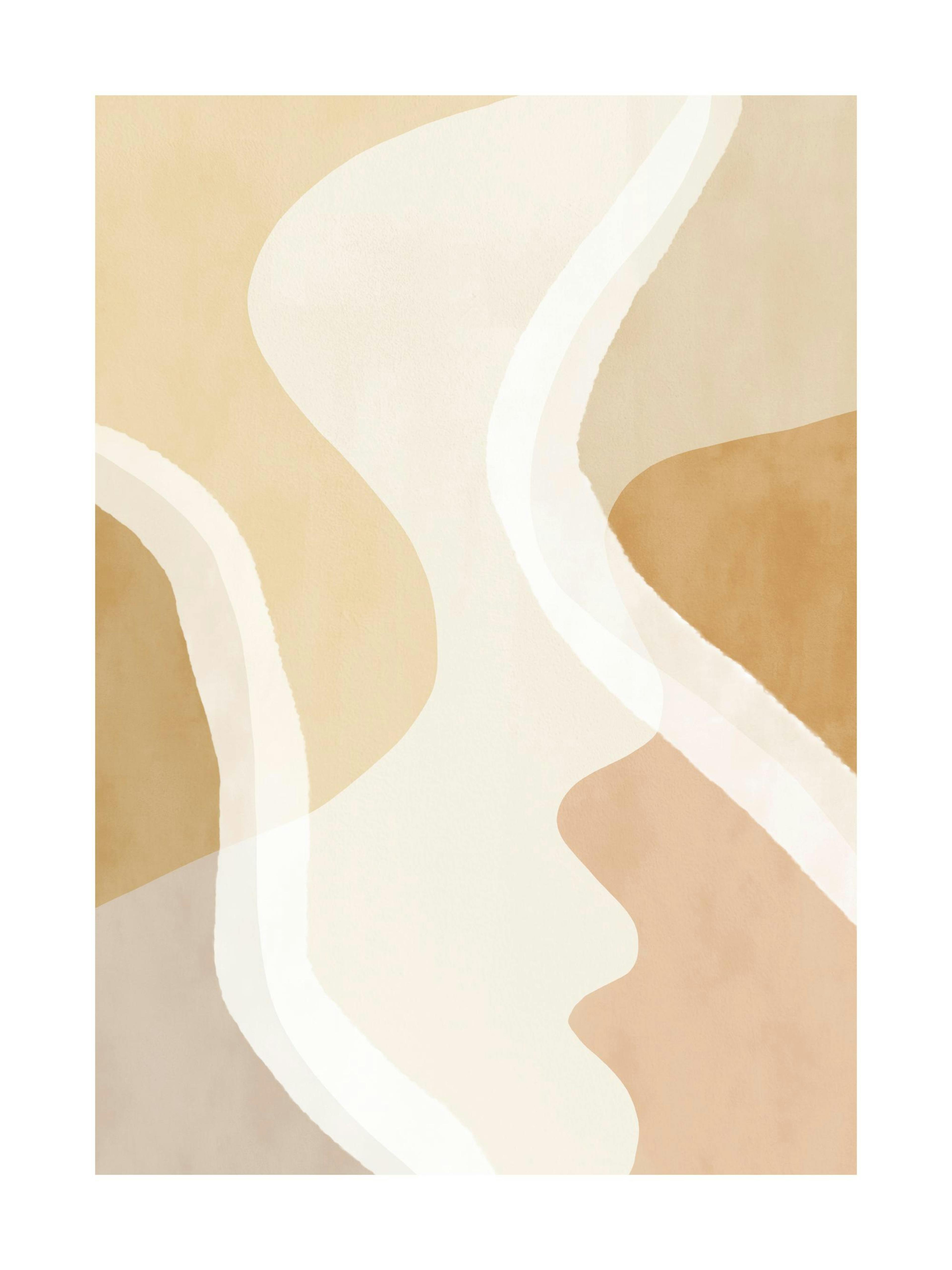 Abstract Yellow Shapes No1 Poster 0