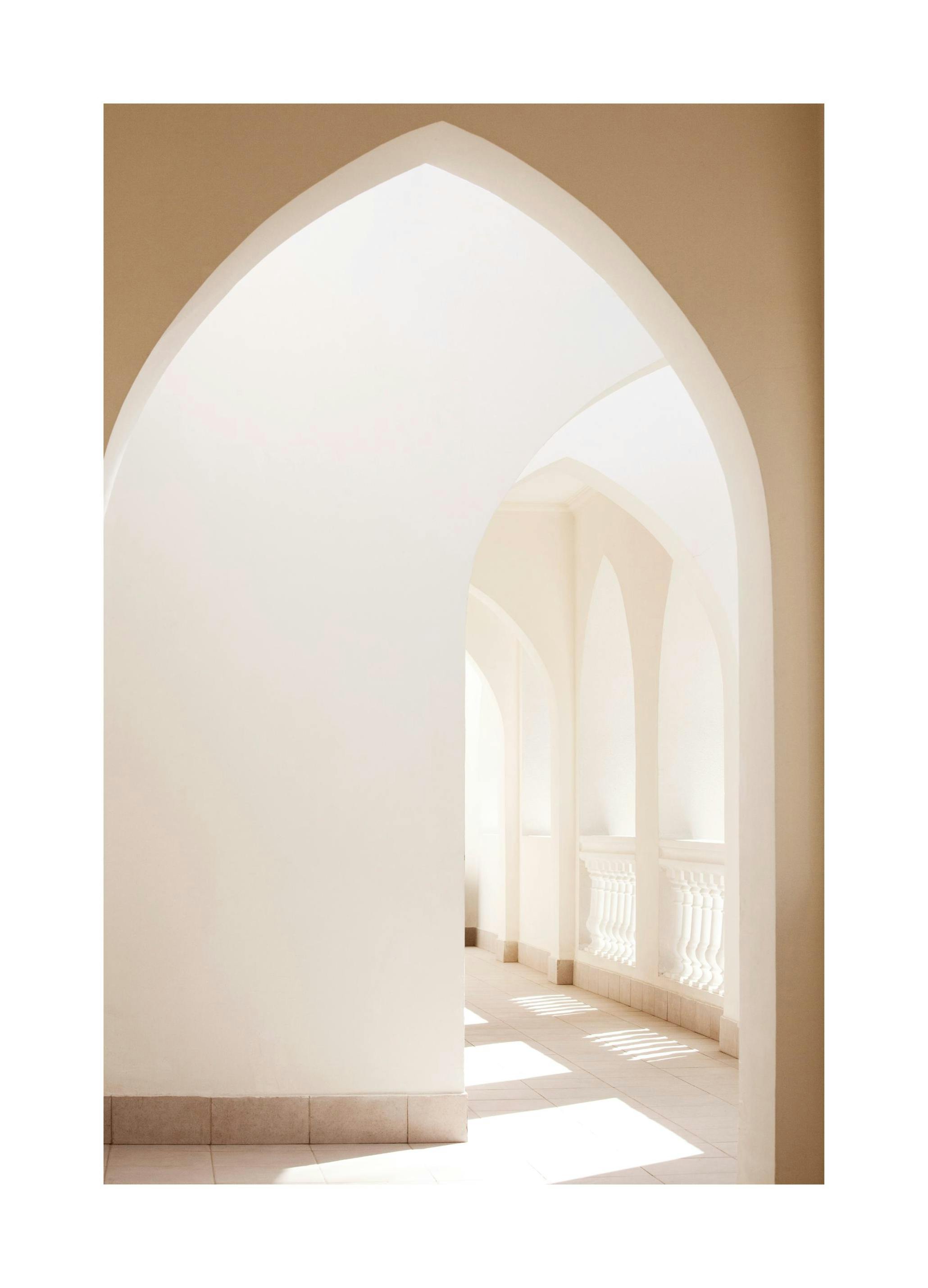 Beige Arches Plakat (50x70 cm)- Architektura