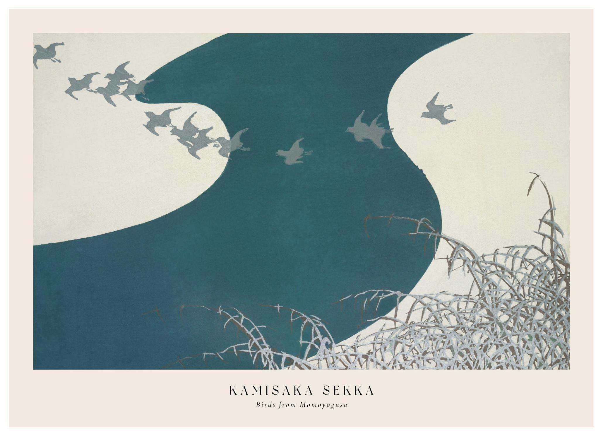Kamisaka Sekka - Birds from Momoyogusa Poster (30x40 cm) - Poster