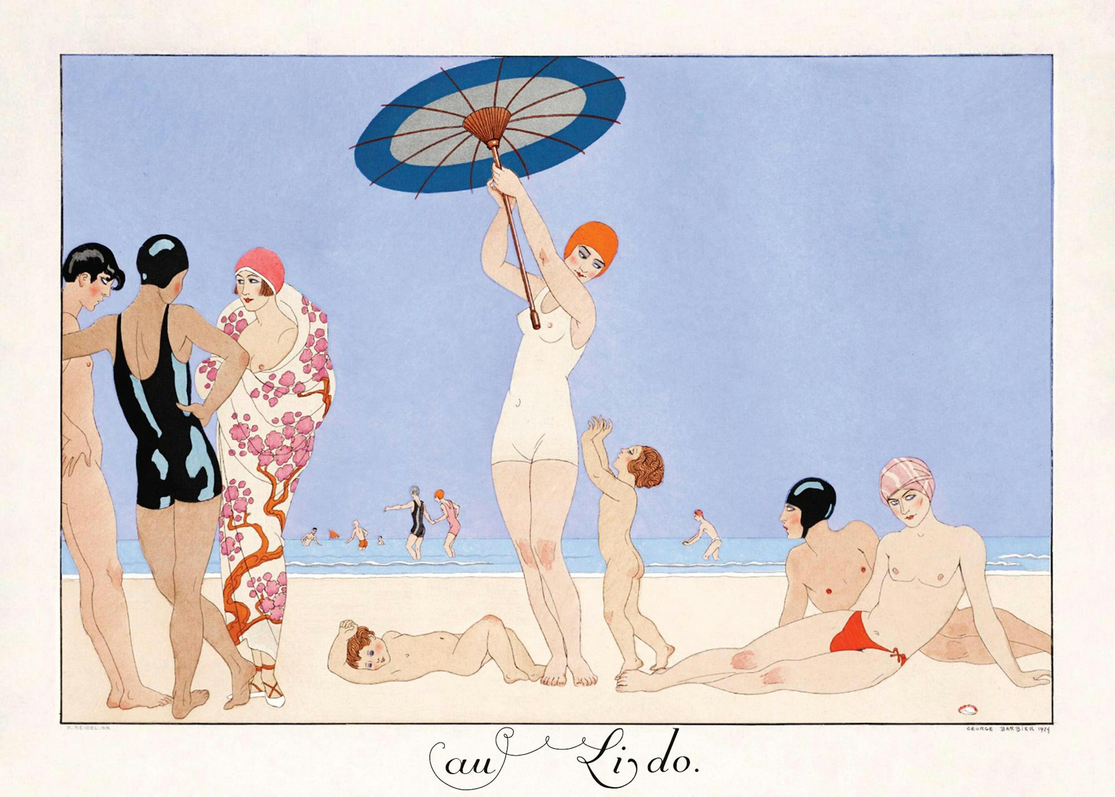George Barbier - Au Lido Plate no.14 Poster 0