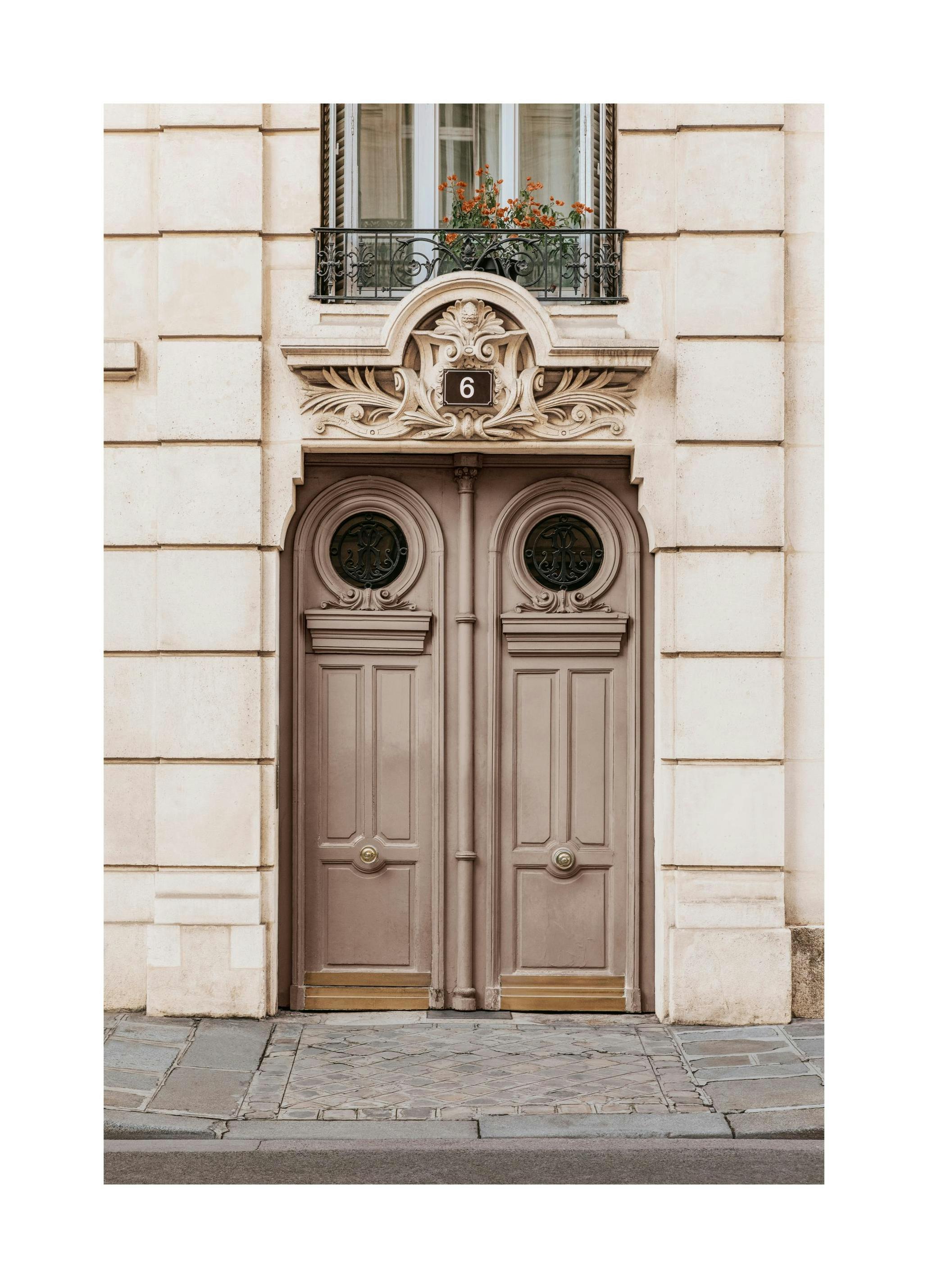Beige Door Poster (30x40 cm) - Architectuur