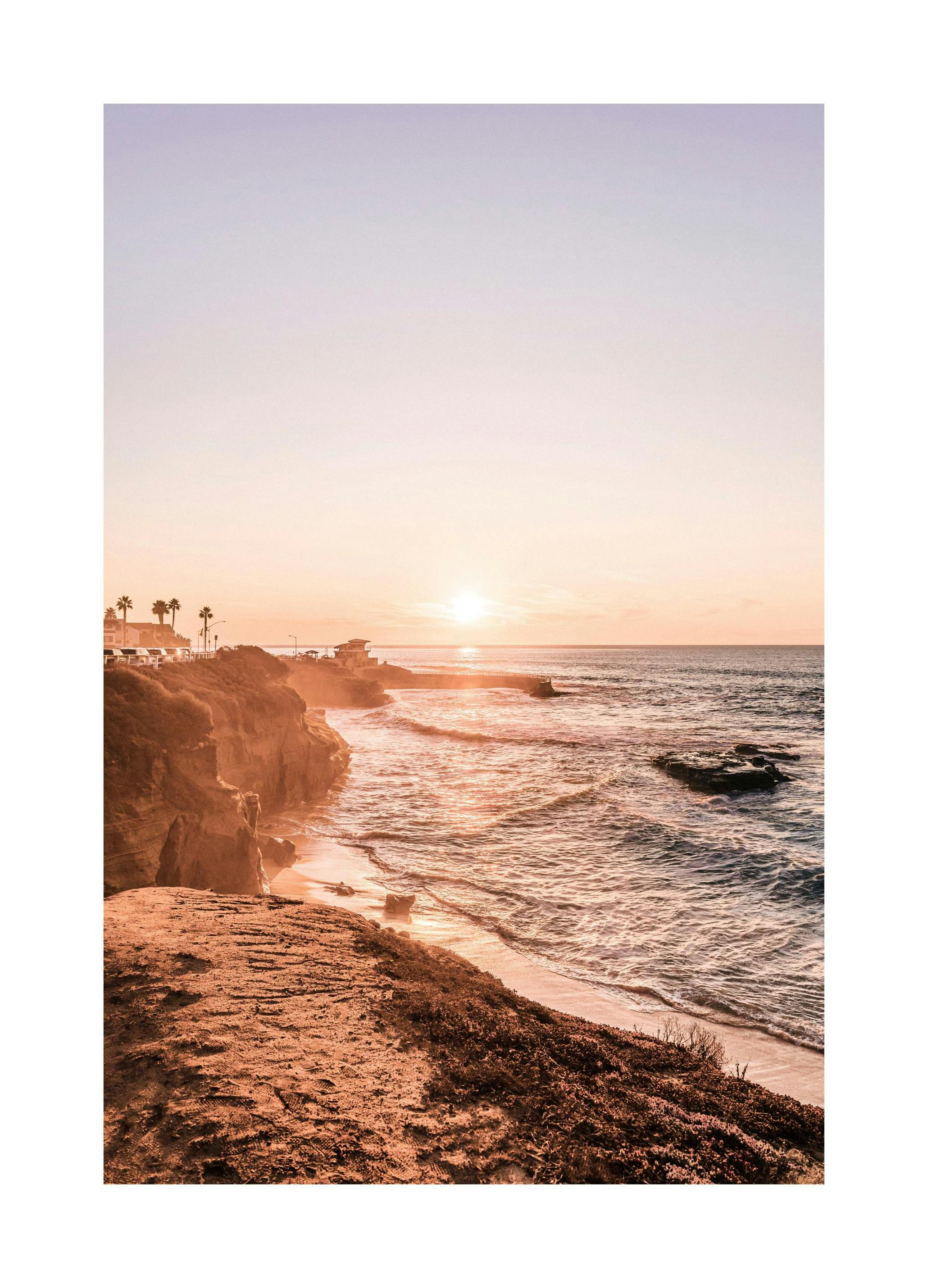 San Diego Sunset Affiche (50x70 cm) - Tableaux de la mer
