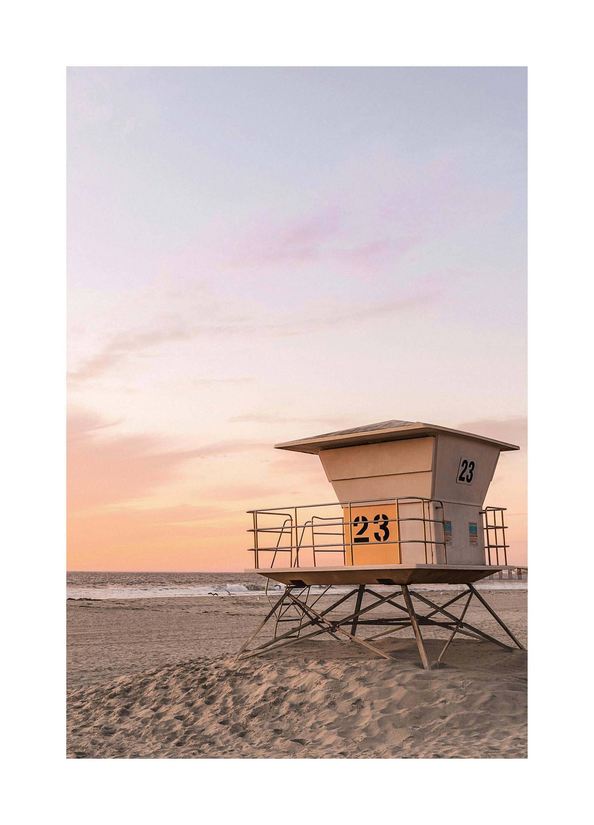 Miami Beach Dusk Poster (30x40 cm) -  Poster mit Strandmotiven