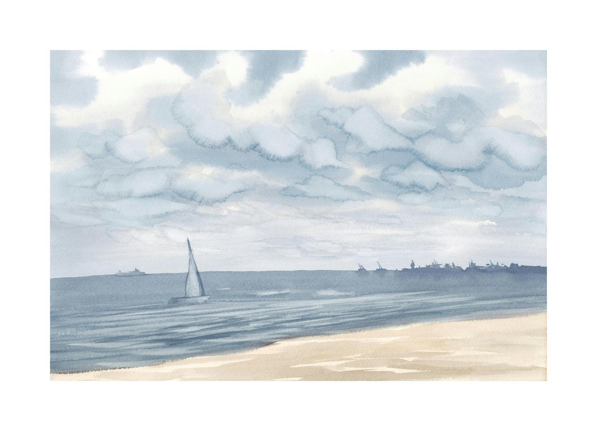 Watercolor Seascape Poster (50x70 cm)- Quadros de aguarelas