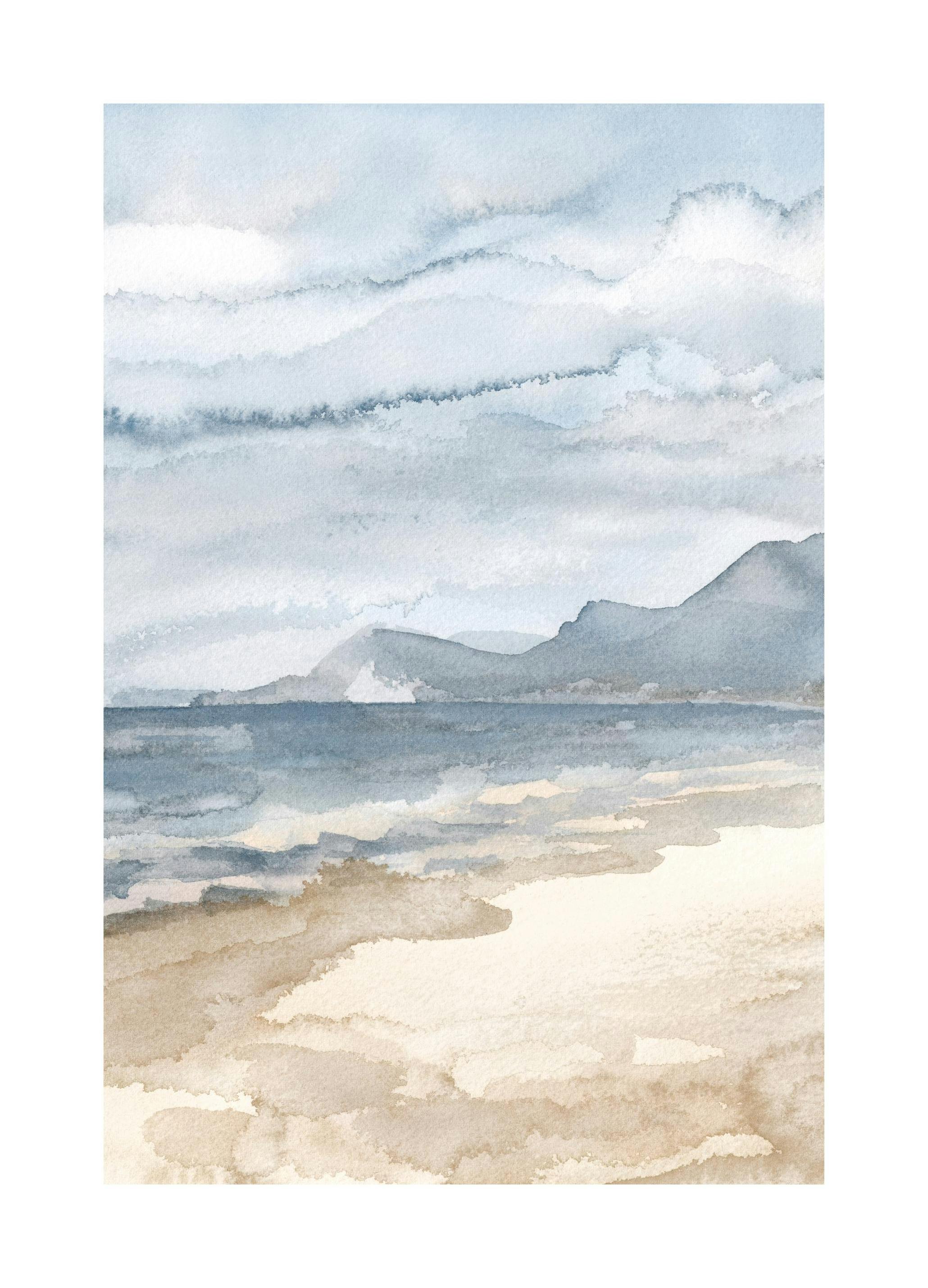 Watercolor Seaside Poster (50x70 cm)- Quadros de aguarelas