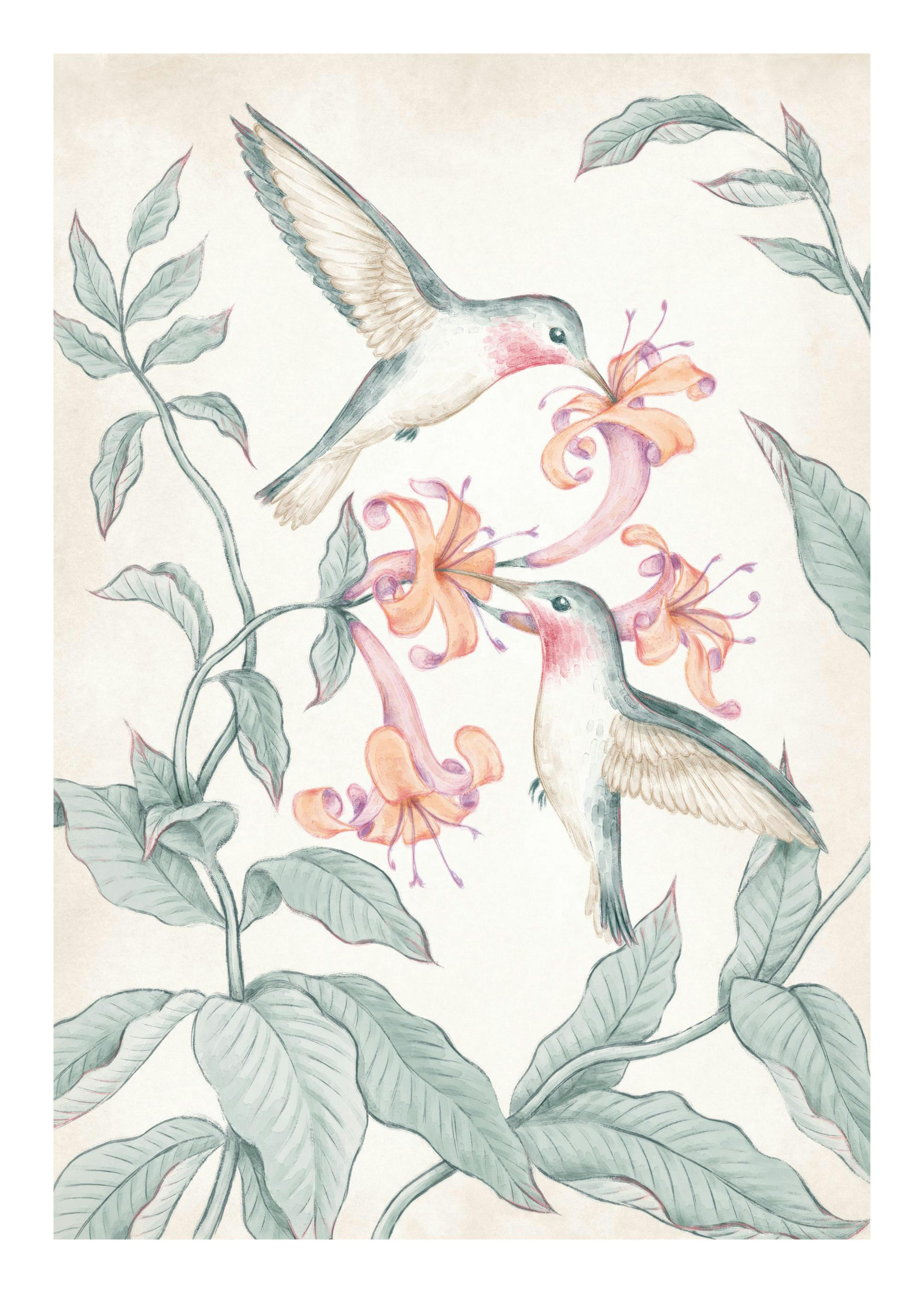 Hummingbirds Painting Poster 0