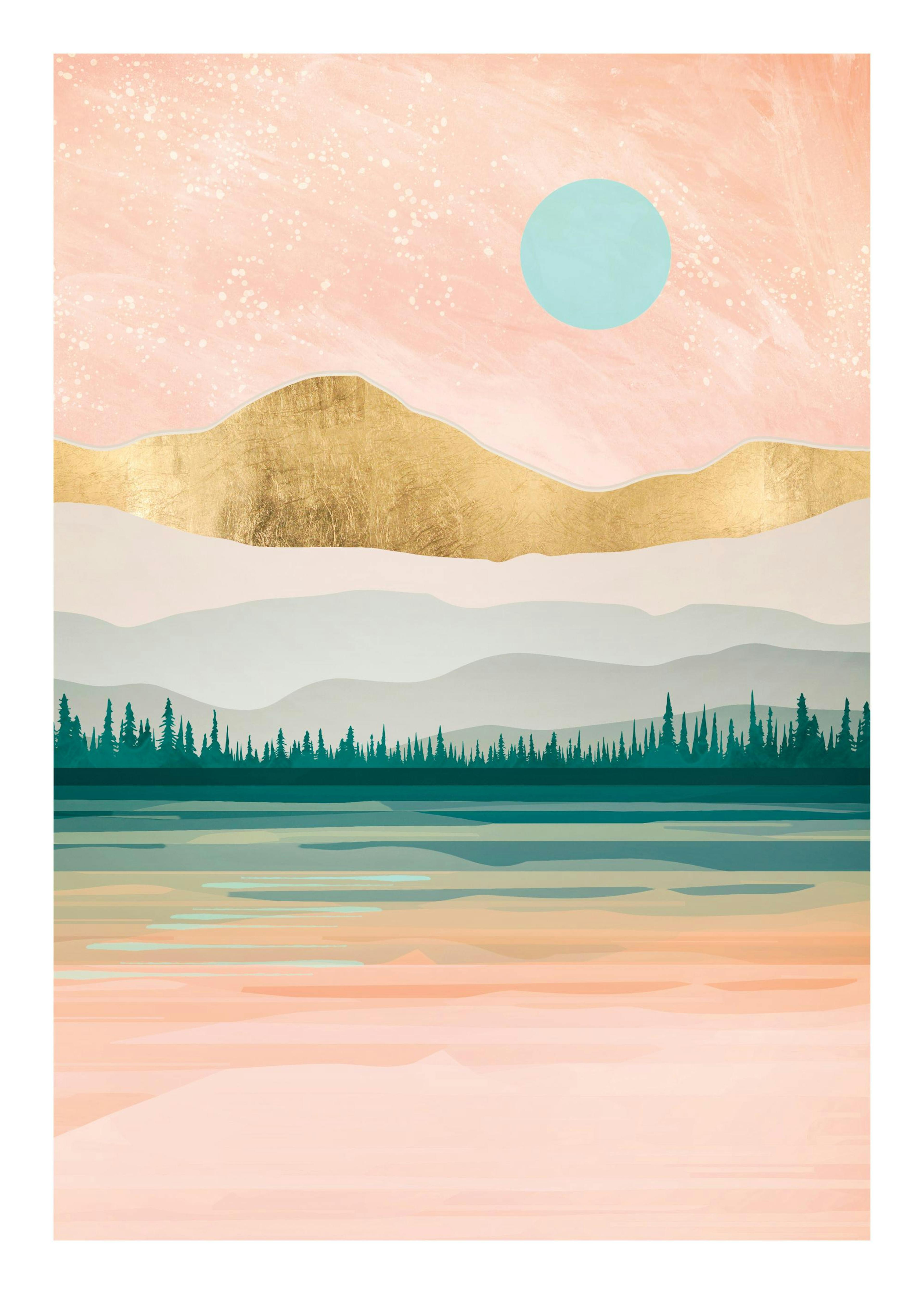 SpaceFrog Designs - Spring Forest Lake Plakat 0