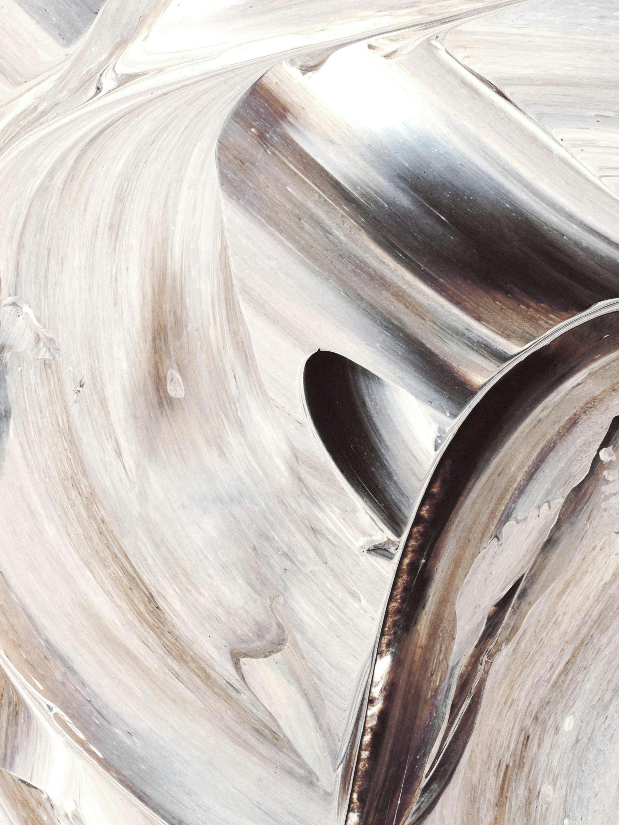 Abstract Creamy Roads No1 art print with earthy colors, modern poster design