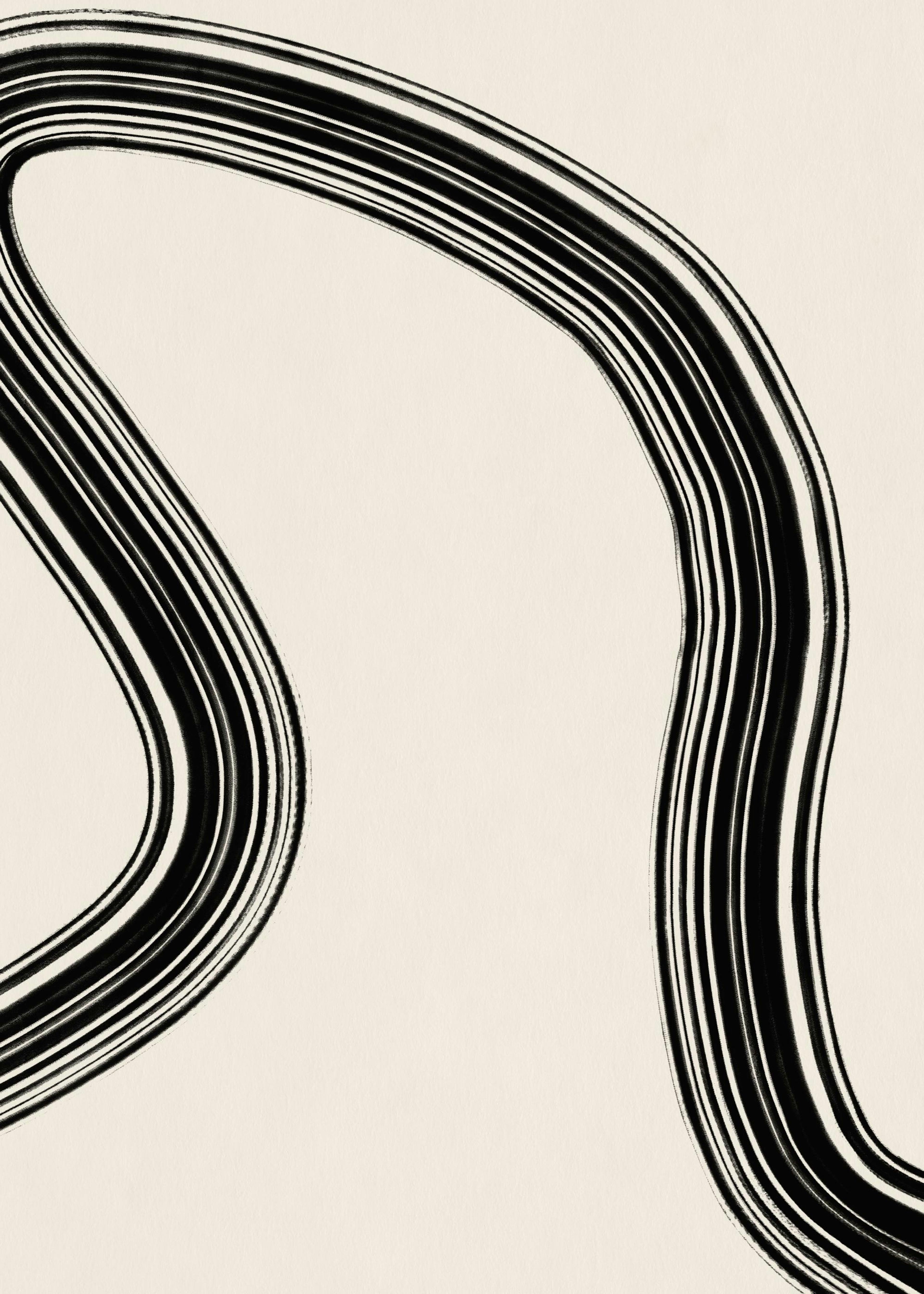 Black Curve No2 Print 0