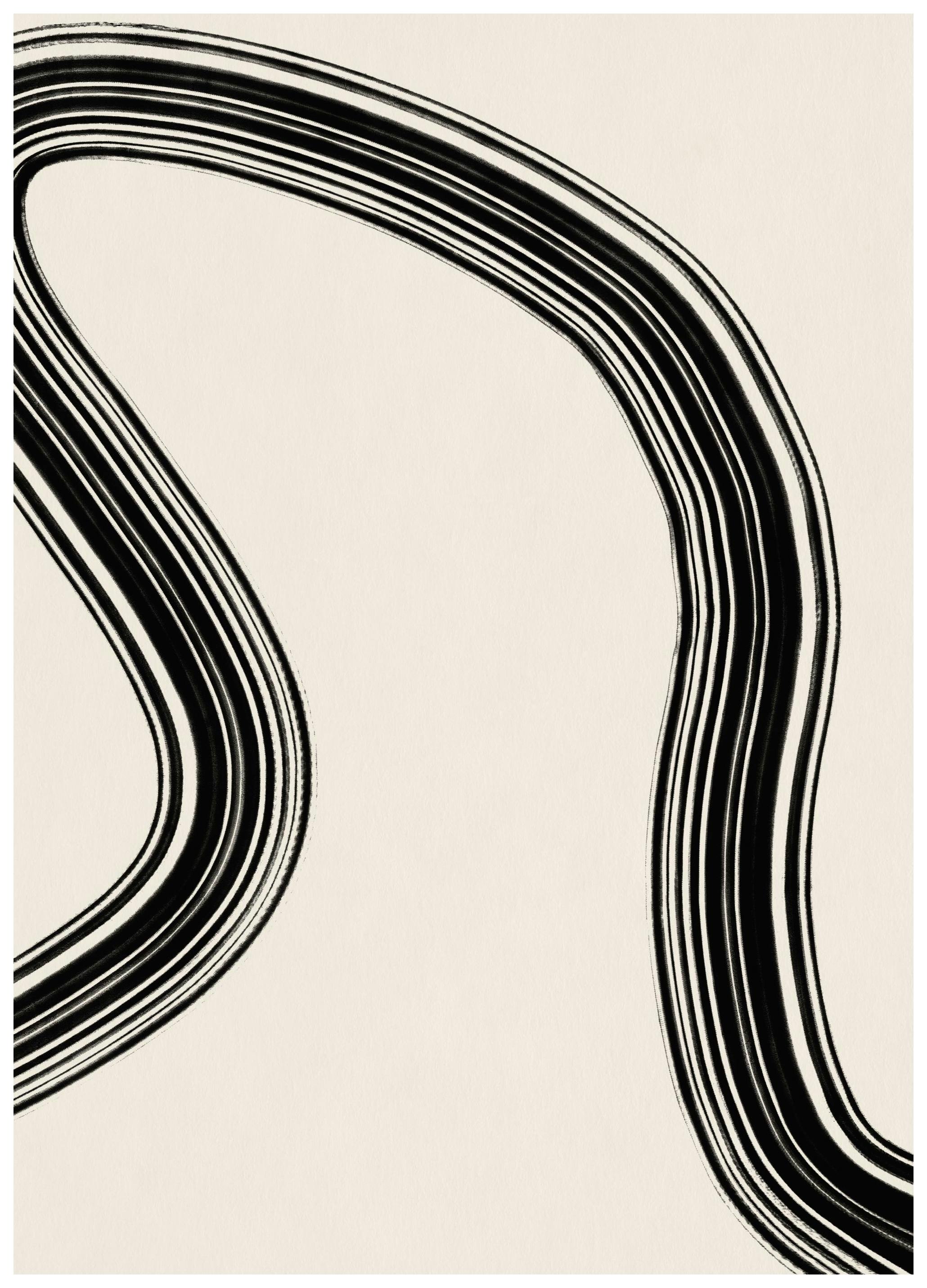 Black Curve No2 Print (30x40 cm)